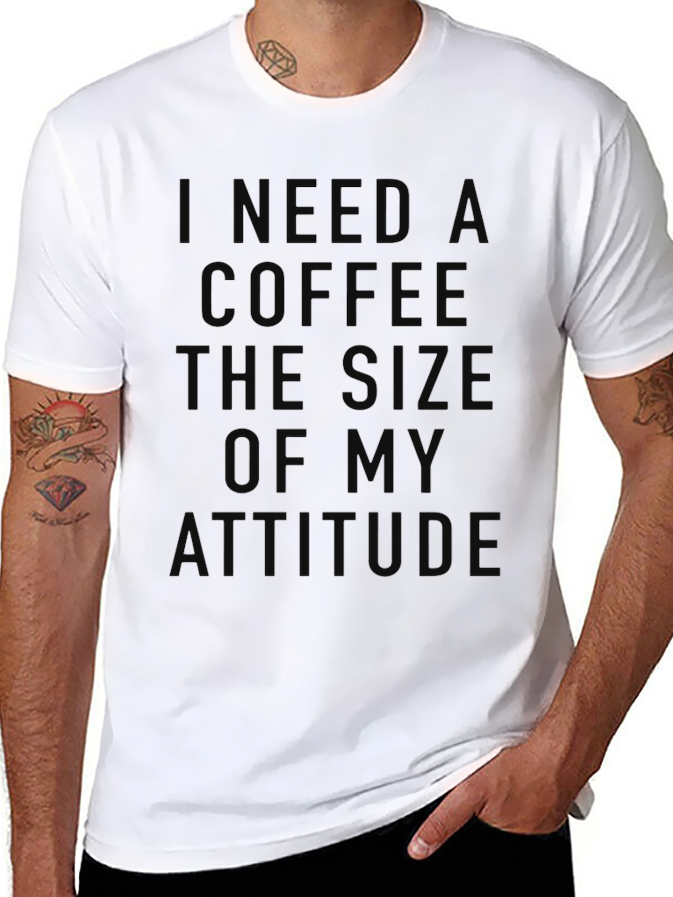 Coffee Attitude Black T-Shirt