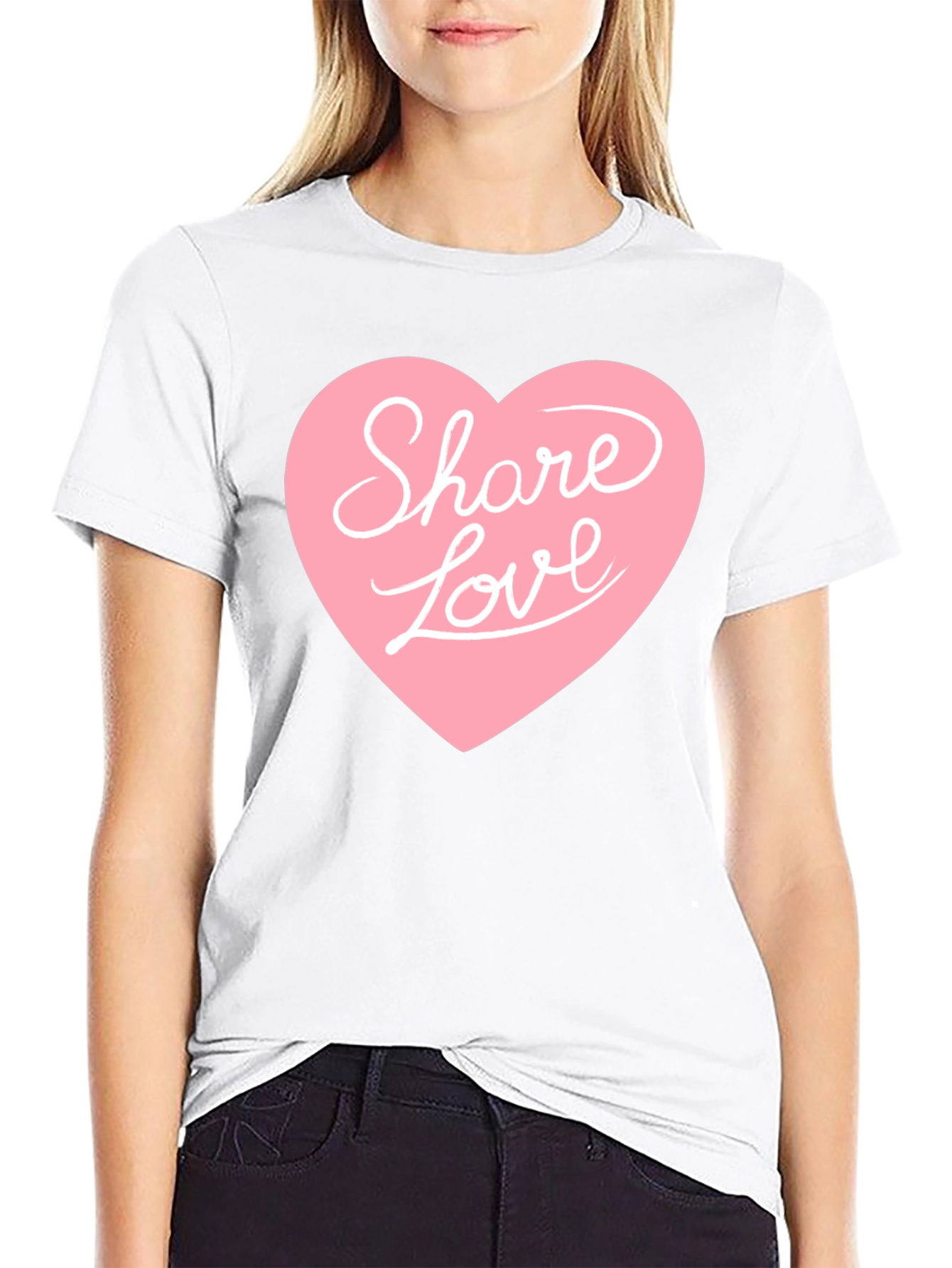 Share Love Graphic Tee - Black