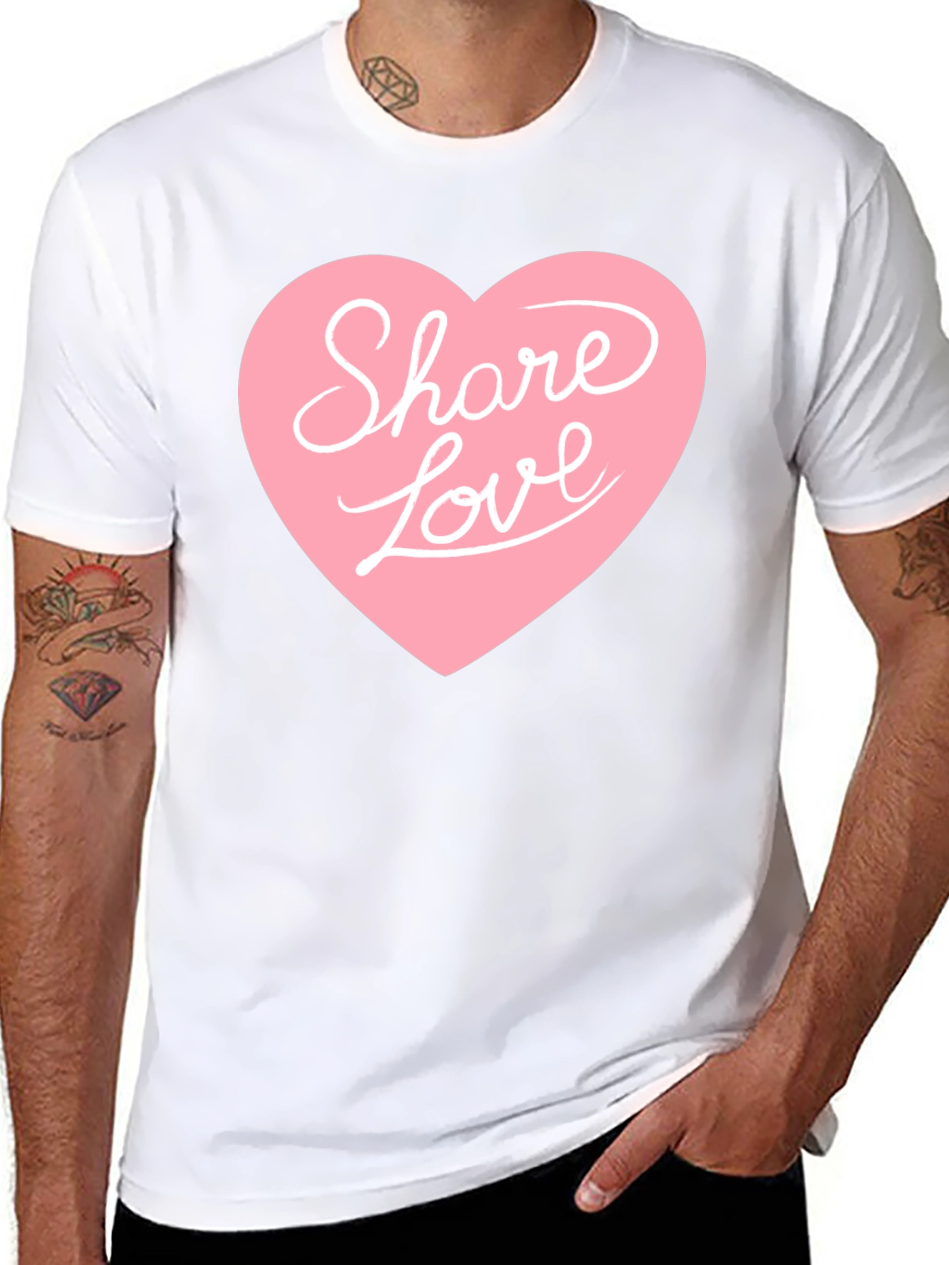 Share Love Graphic Tee - Black