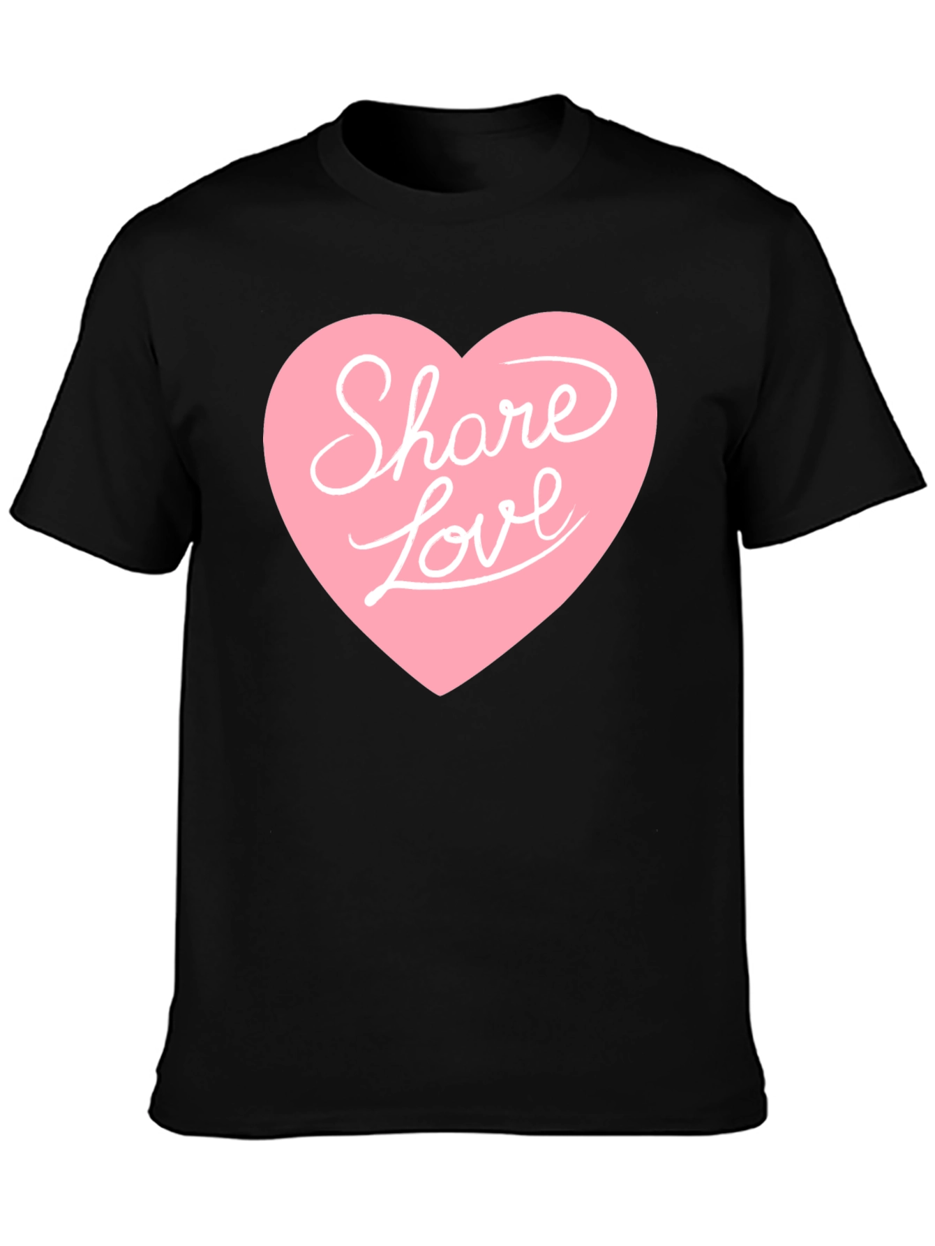 Share Love Graphic Tee - Black