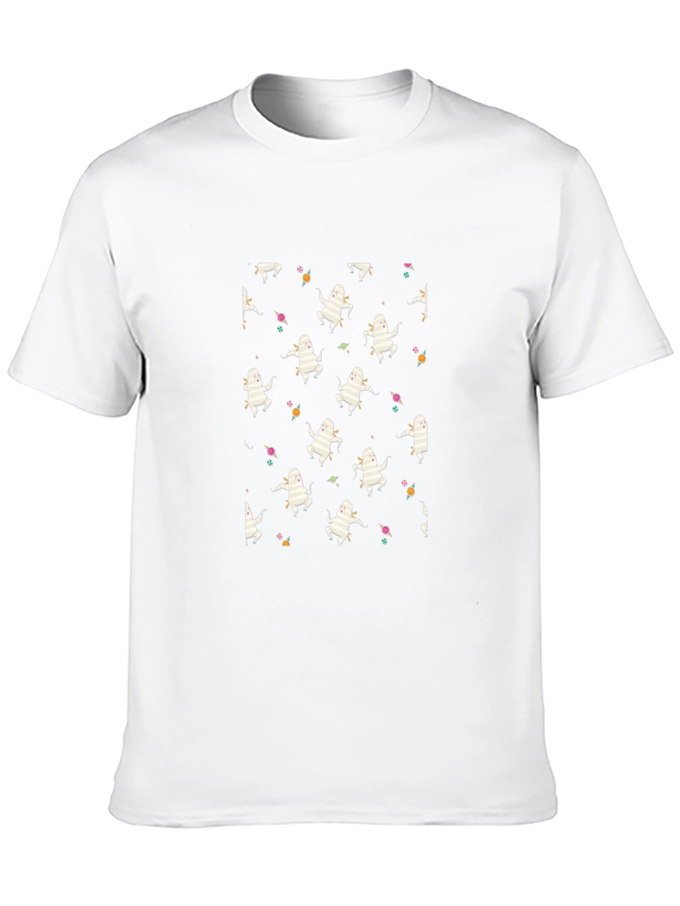 Ghost Pattern Black T-Shirt