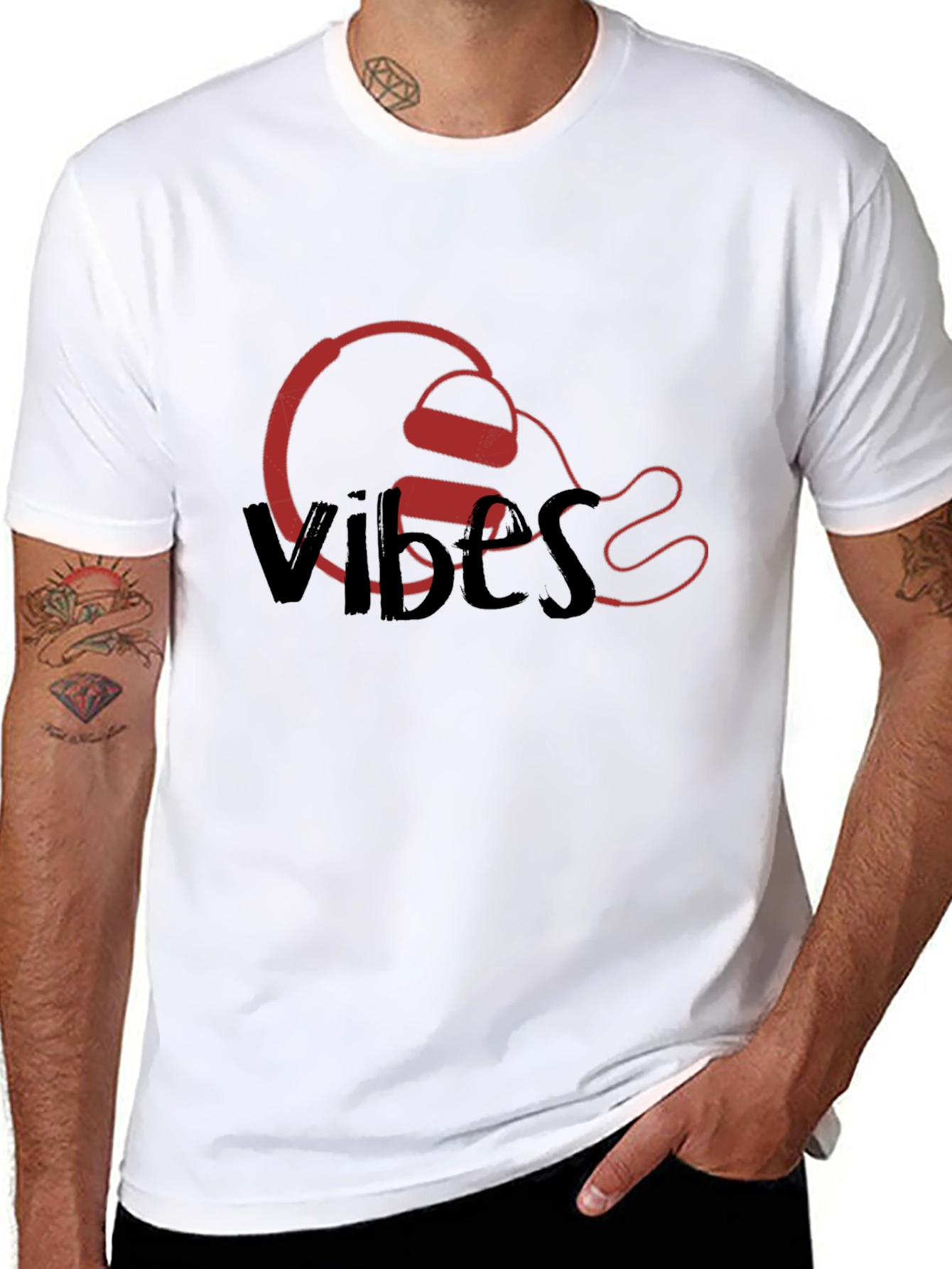 Vibes Headphones Graphic Tee - Stylish Casual Wear