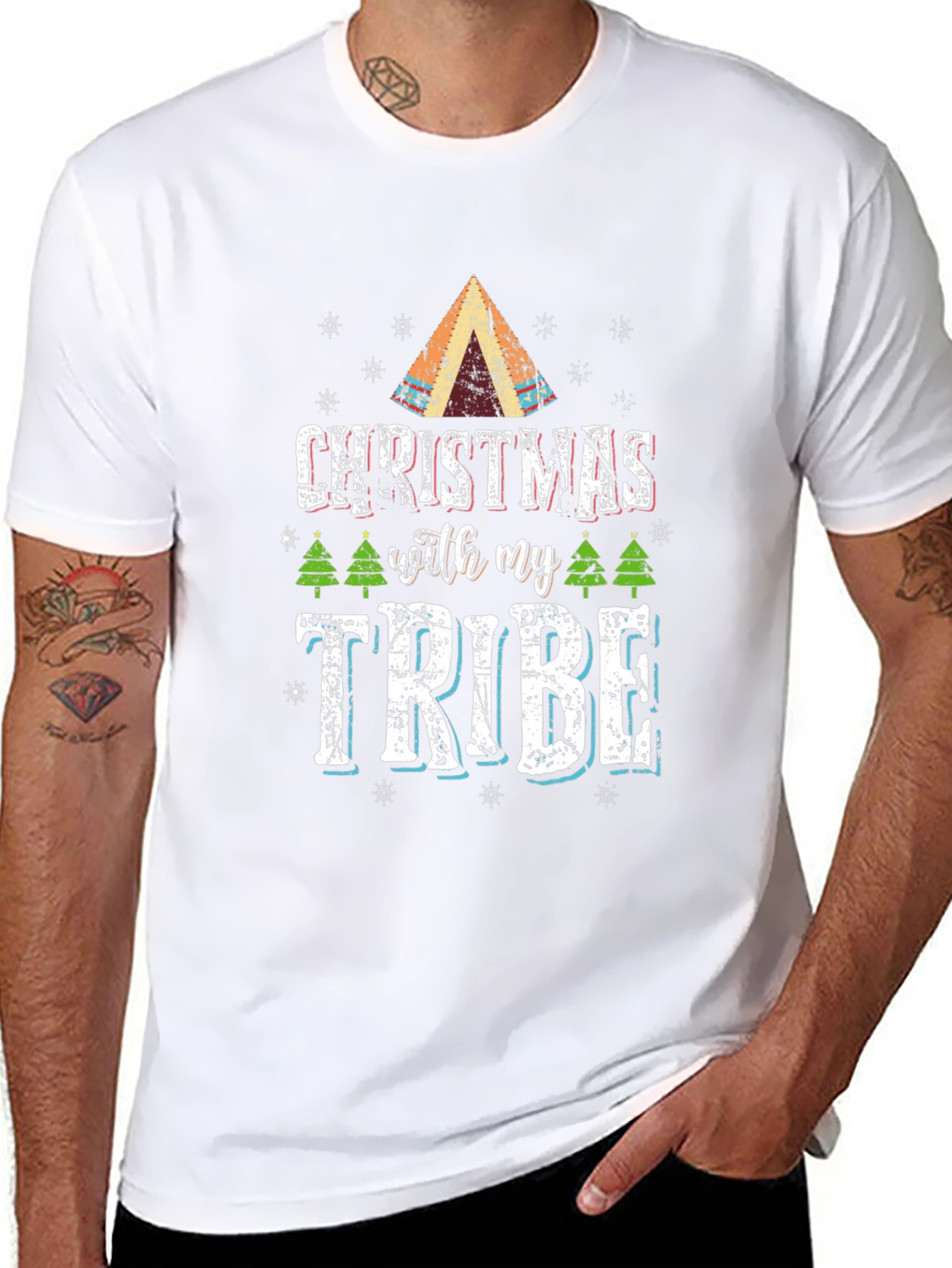 Christmas With My Tribe T-Shirt