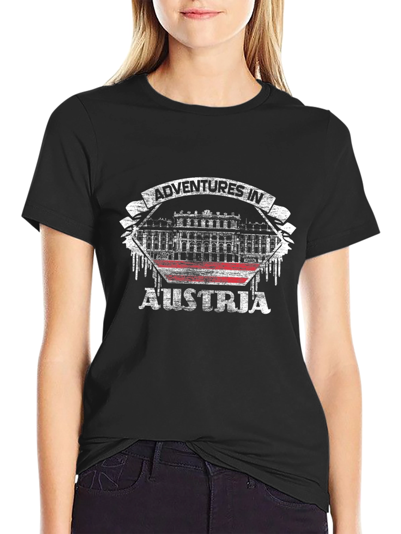 Adventures in Austria Black Graphic T-Shirt