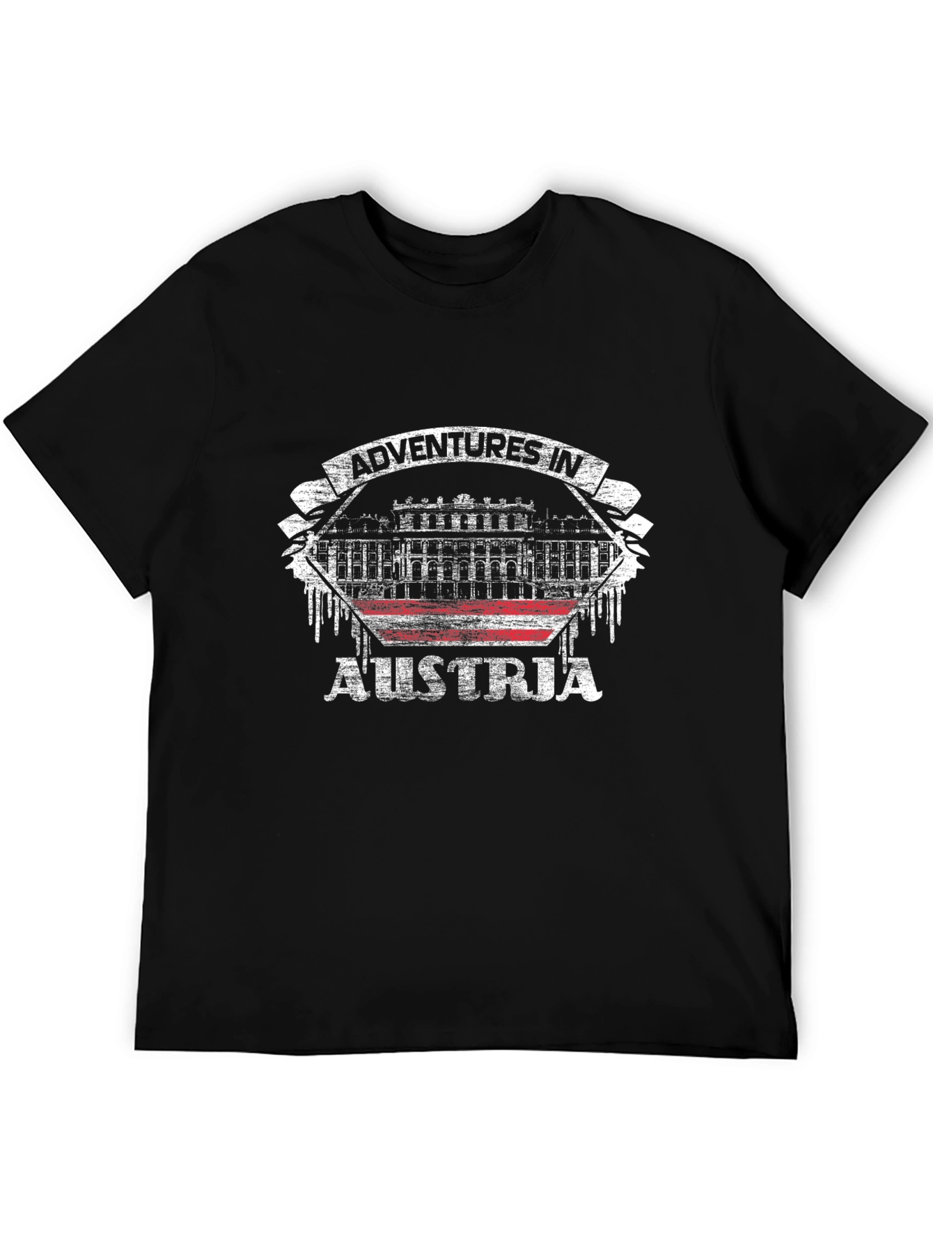 Adventures in Austria Black Graphic T-Shirt