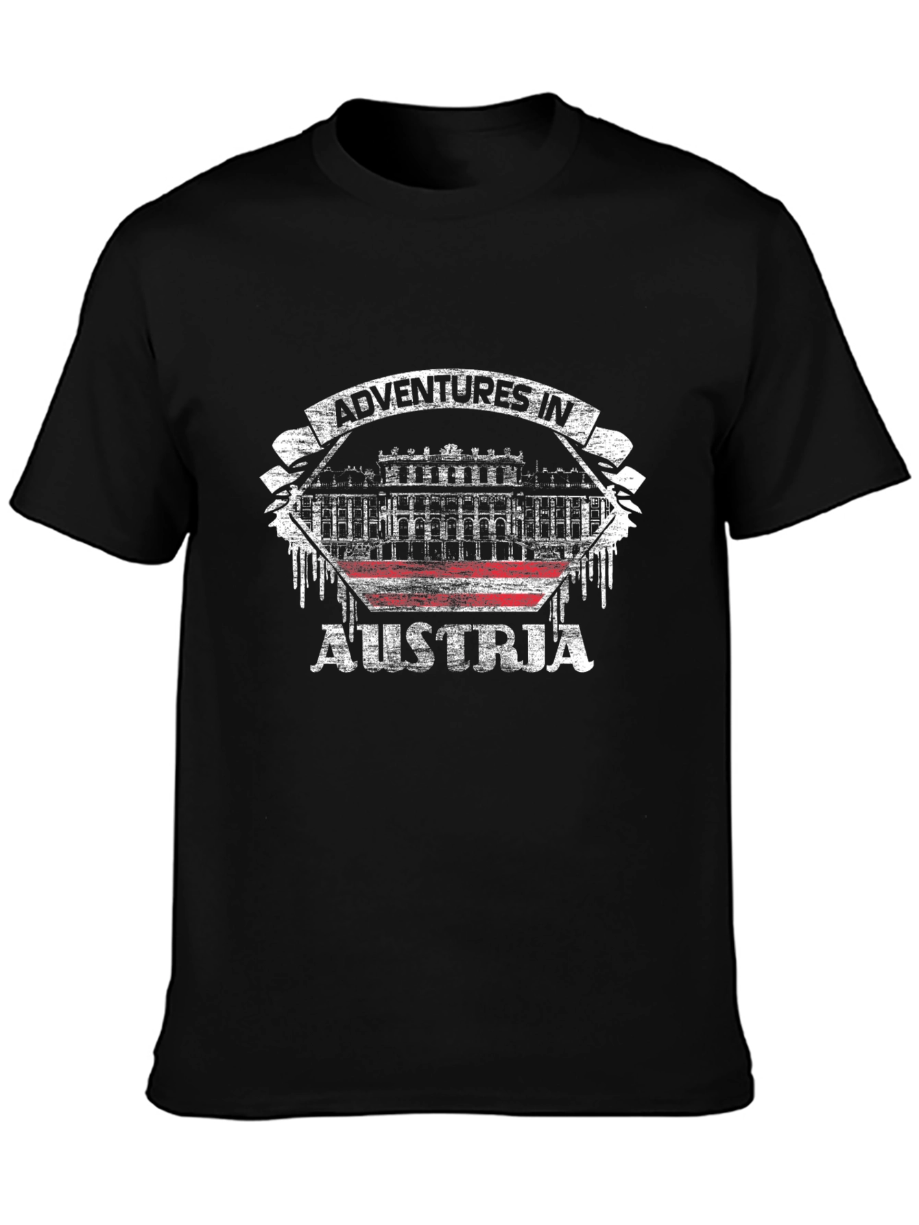 Adventures in Austria Black Graphic T-Shirt