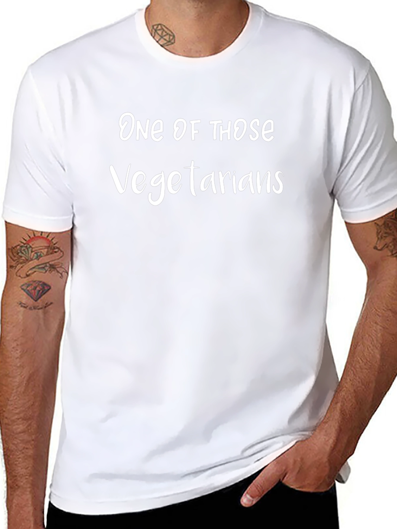One of Those Vegetarians Black T-Shirt