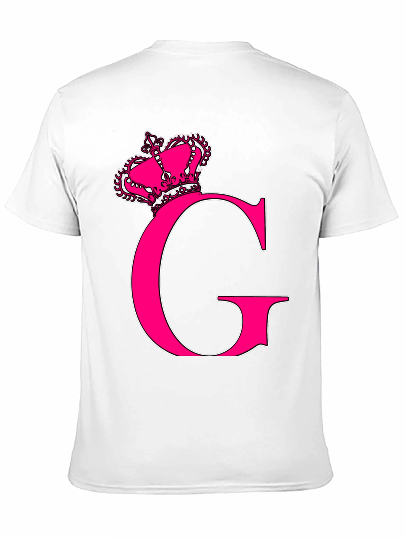Pink Crown Initial G Graphic Tee