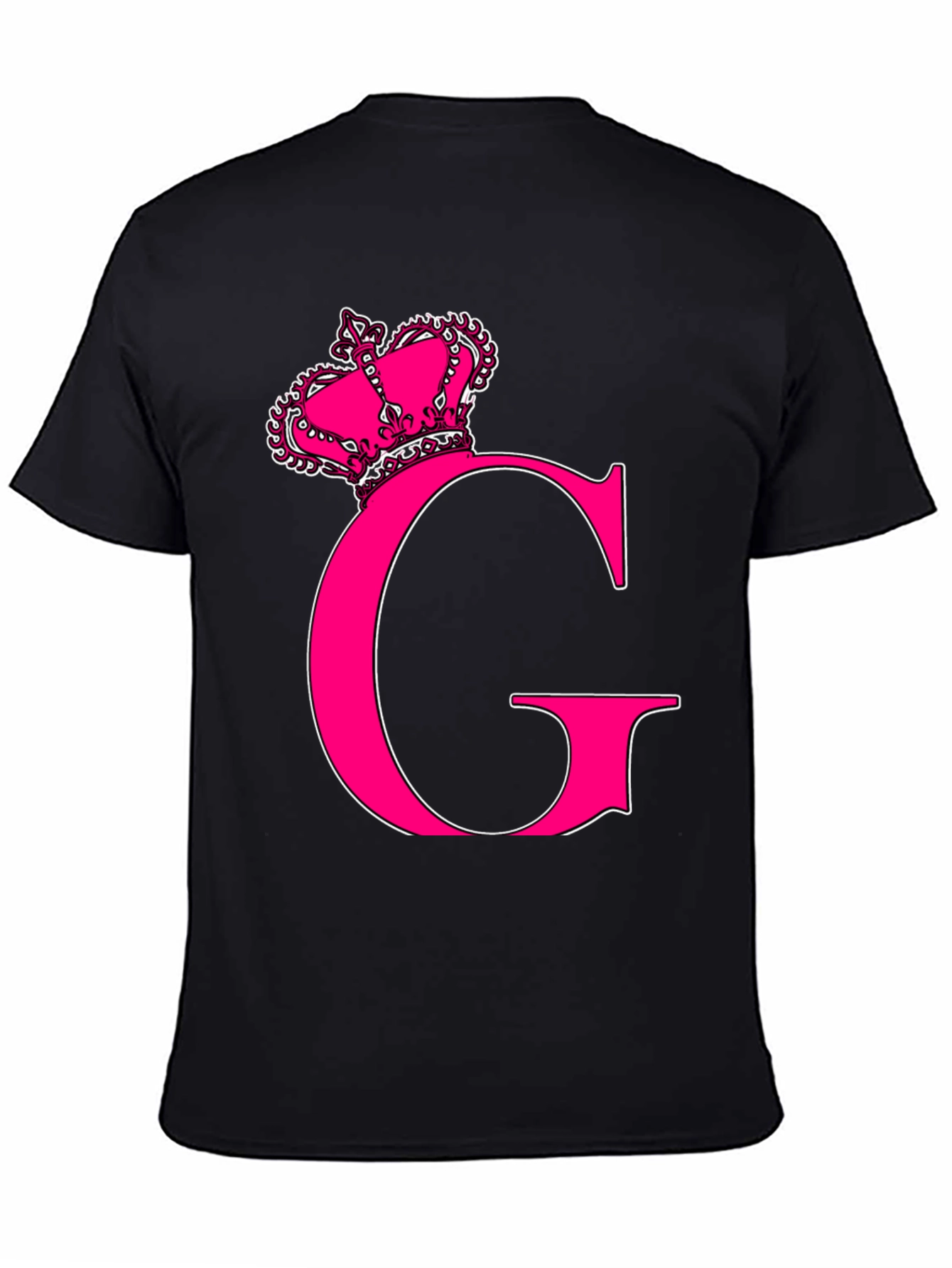 Pink Crown Initial G Graphic Tee