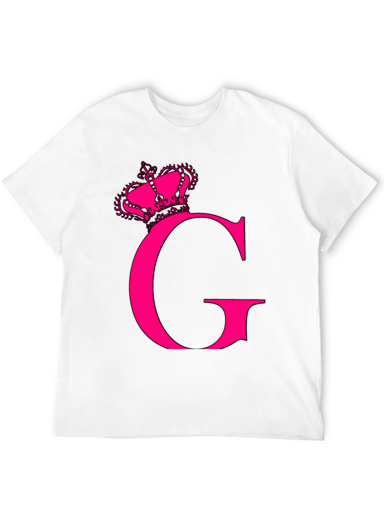 Pink Crown Initial G Graphic Tee