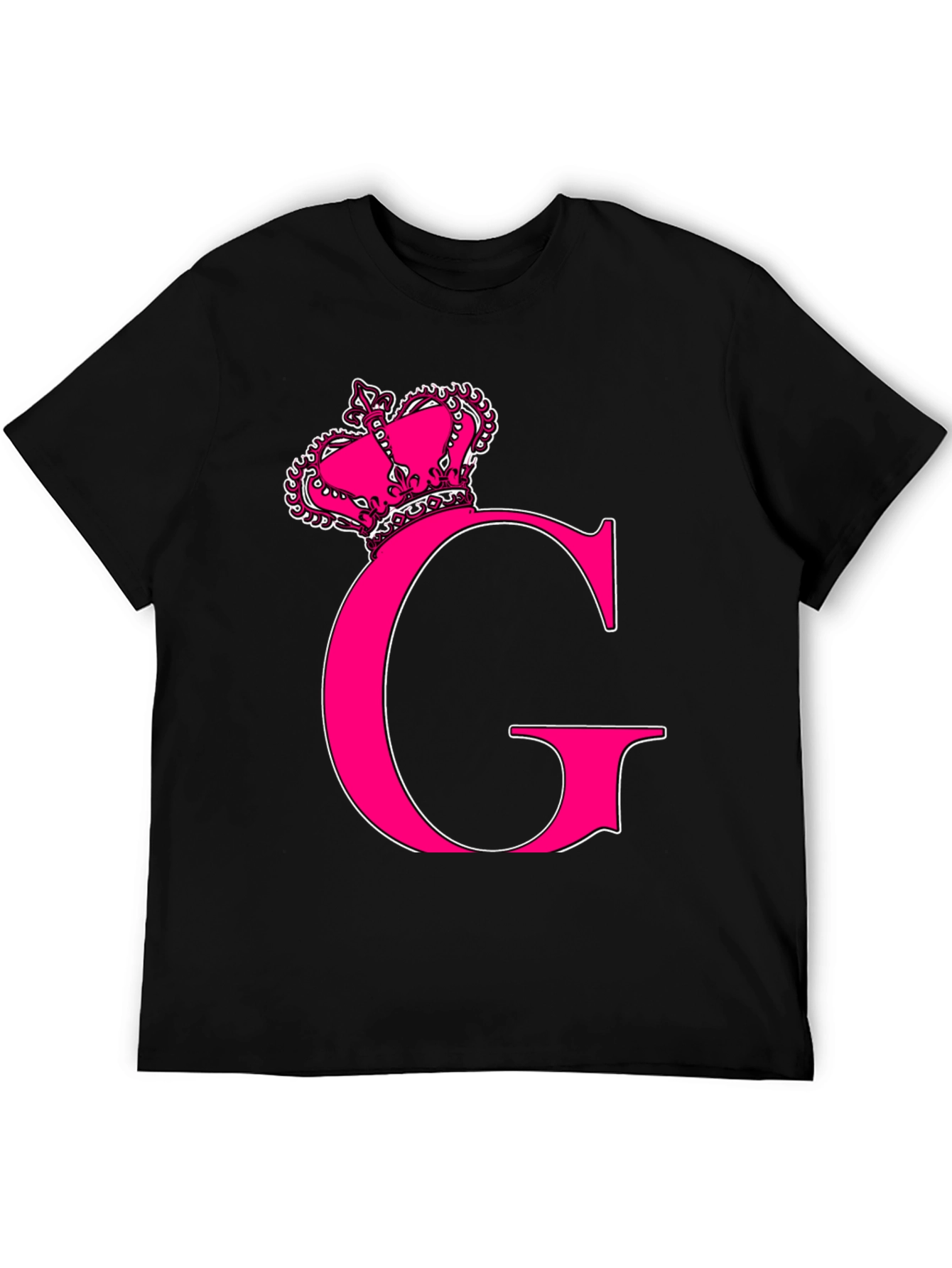 Pink Crown Initial G Graphic Tee