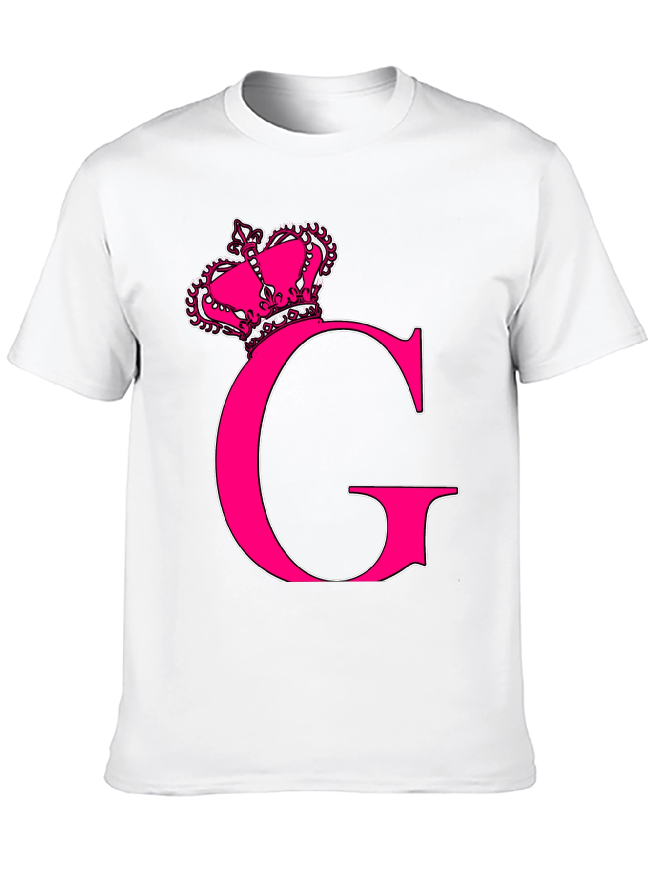 Pink Crown Initial G Graphic Tee