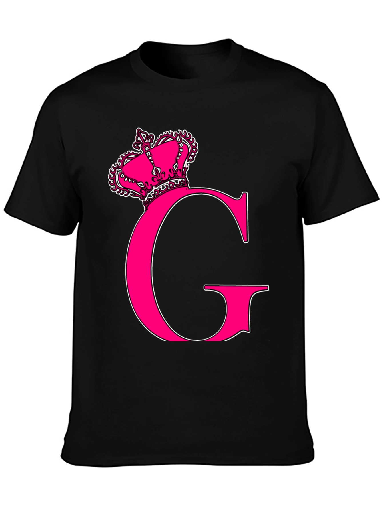 Pink Crown Initial G Graphic Tee