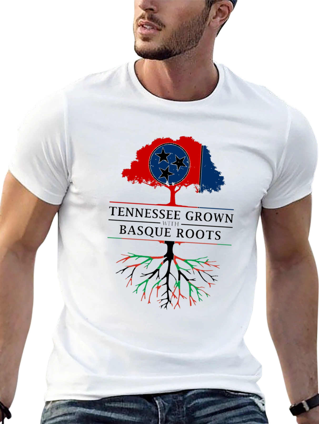 Tennessee Grown with Basque Roots Graphic T-Shirt