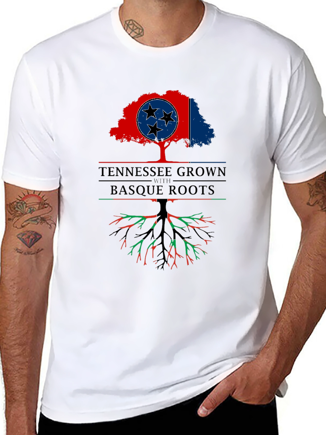 Tennessee Grown with Basque Roots Graphic T-Shirt