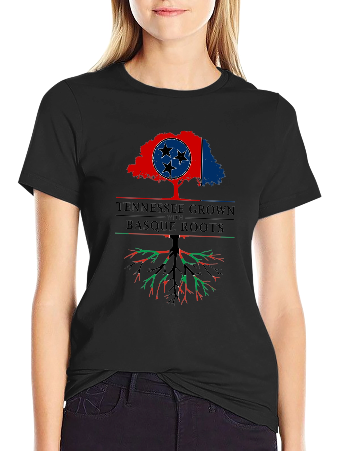 Tennessee Grown with Basque Roots Graphic T-Shirt