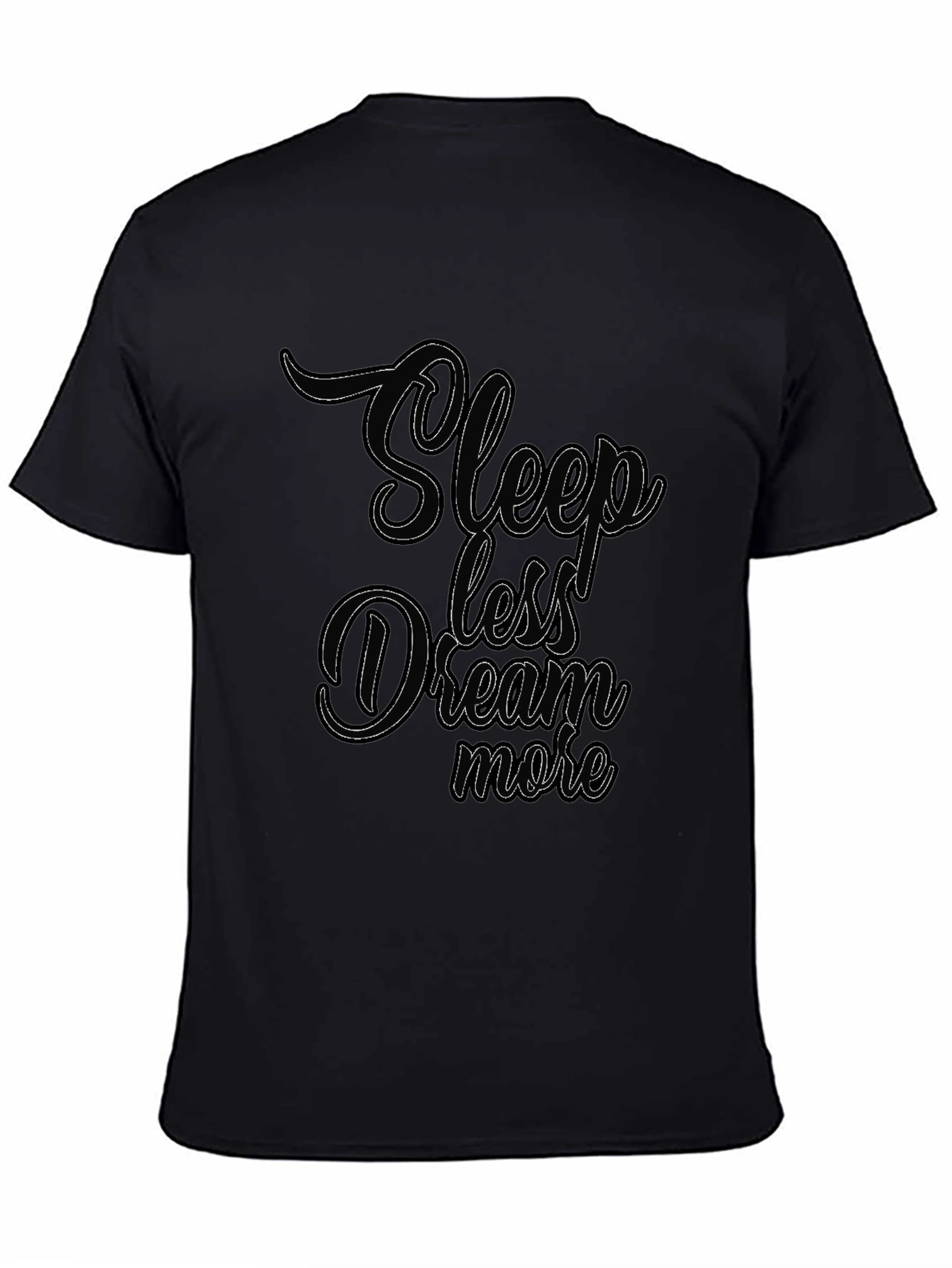 Sleep Less Dream More Black Graphic Tee