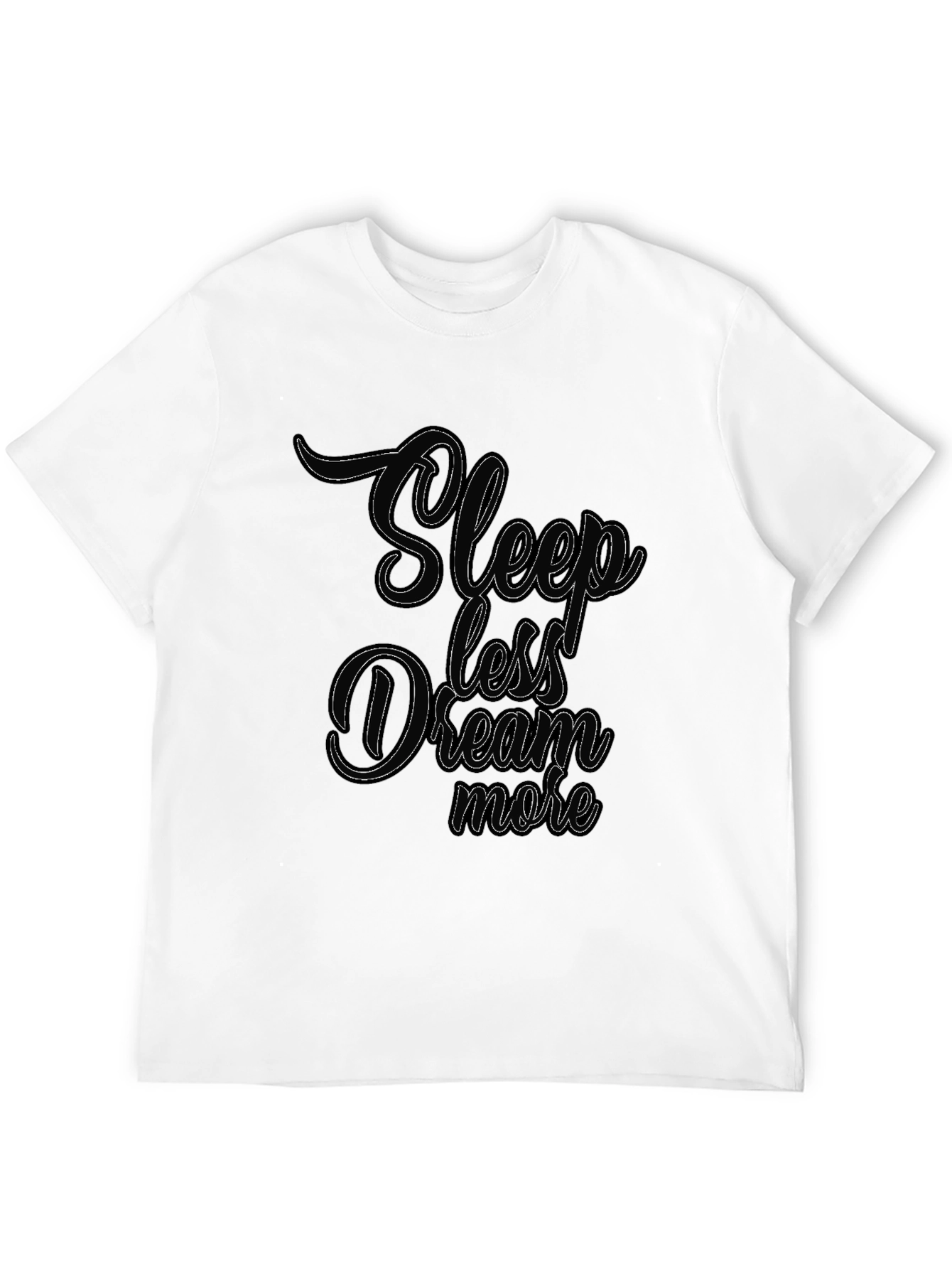 Sleep Less Dream More Black Graphic Tee