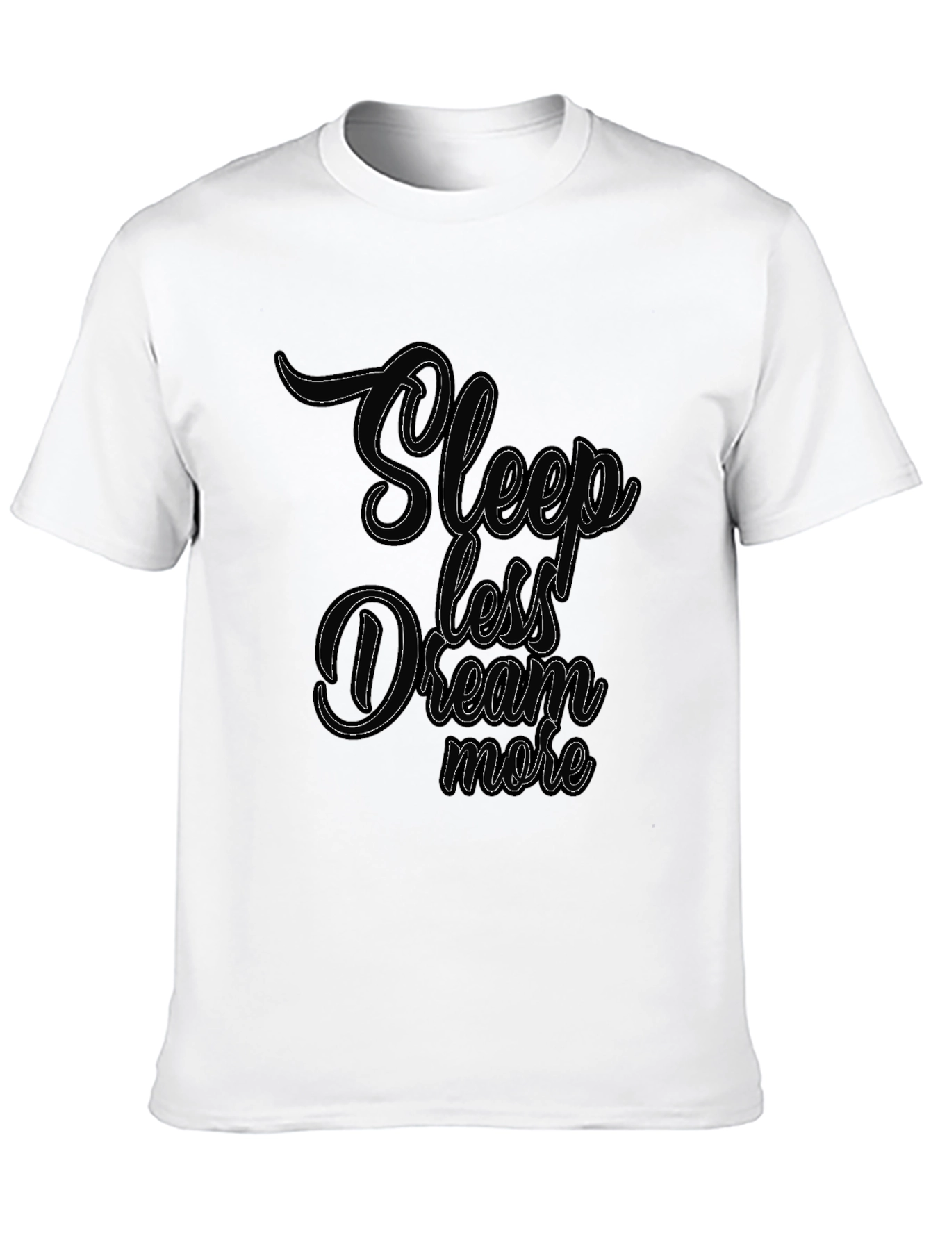 Sleep Less Dream More Black Graphic Tee