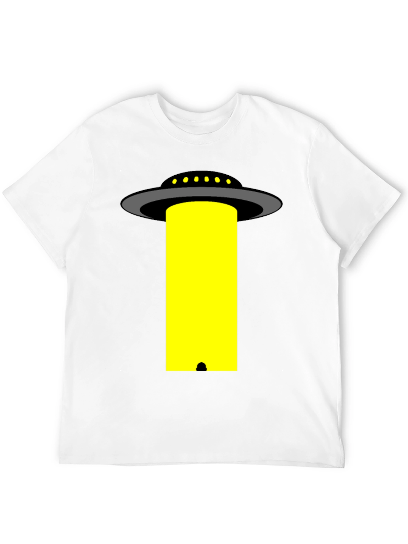 UFO Abduction T-Shirt - Black Cotton Graphic Tee