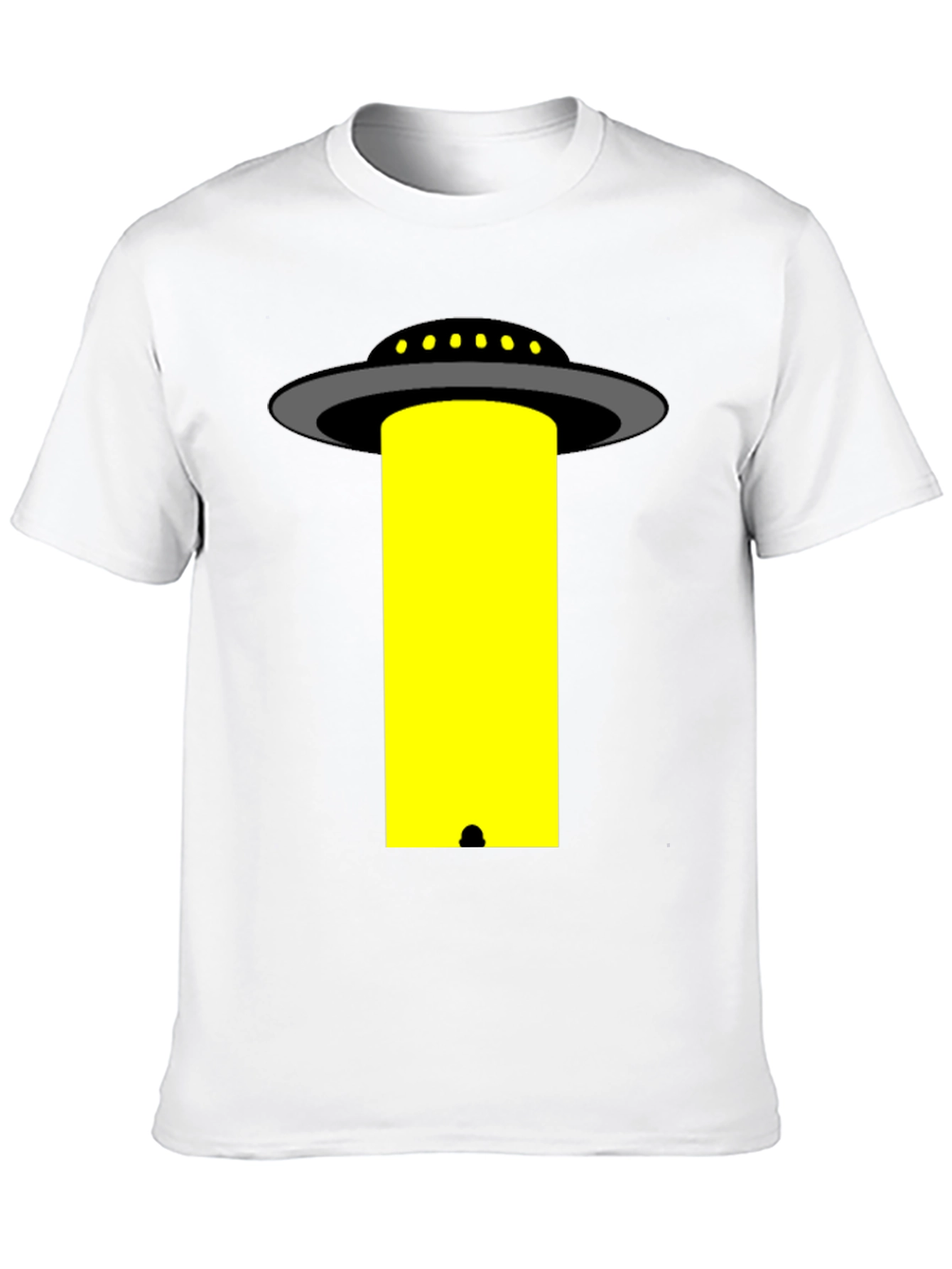 UFO Abduction T-Shirt - Black Cotton Graphic Tee