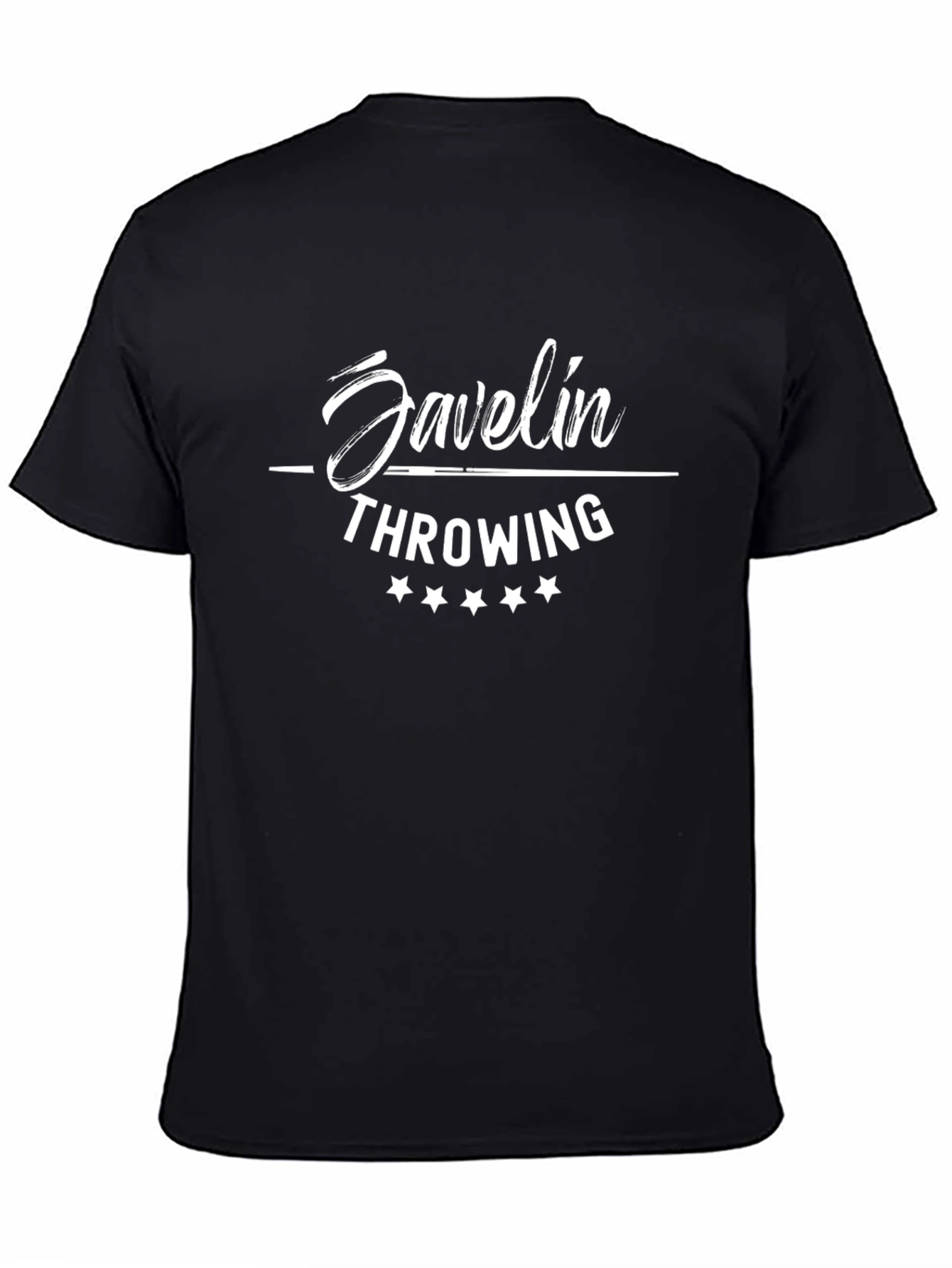 Javelin Throwing Black Graphic Tee