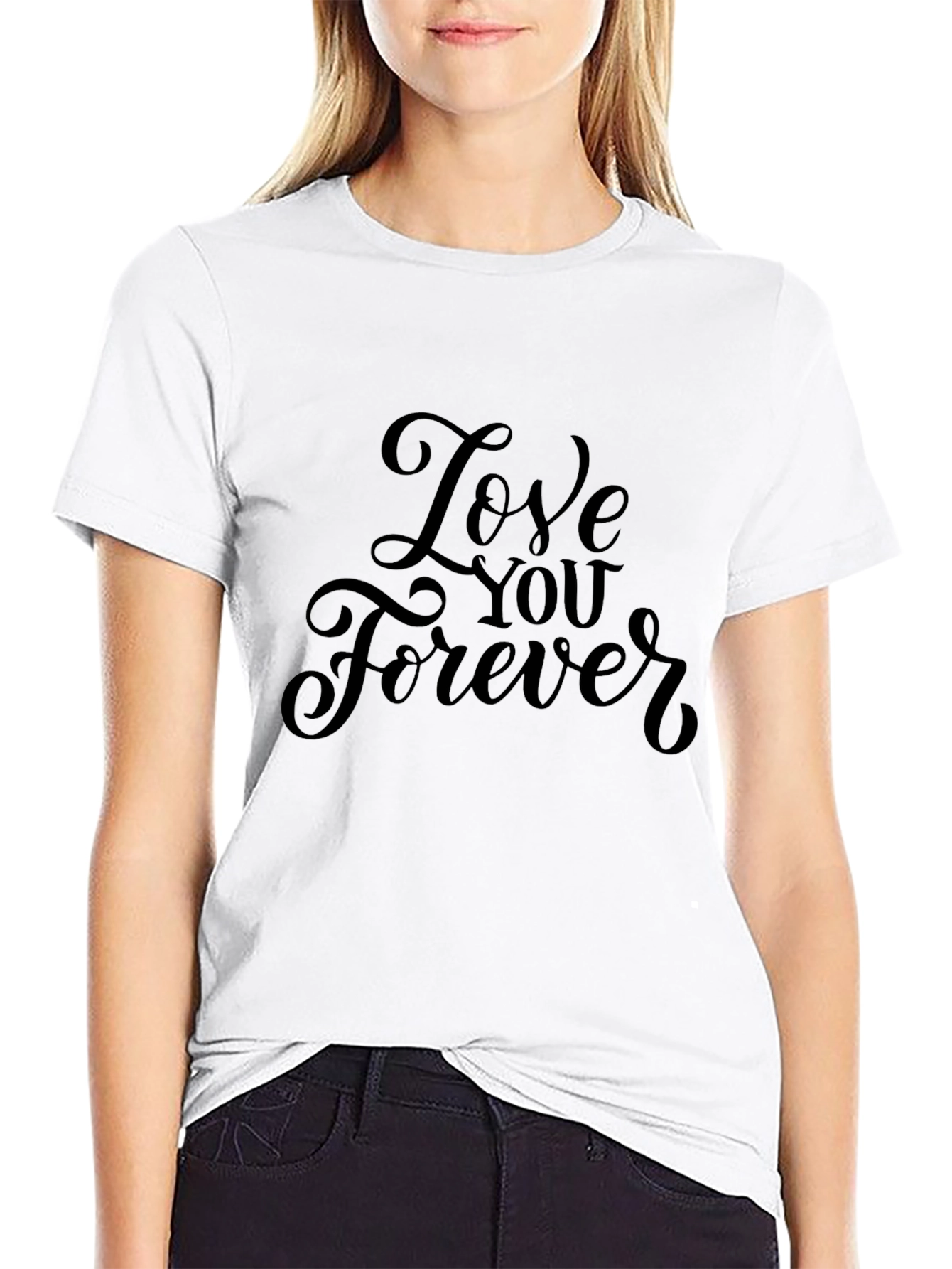 Love You Forever Black Graphic Tee