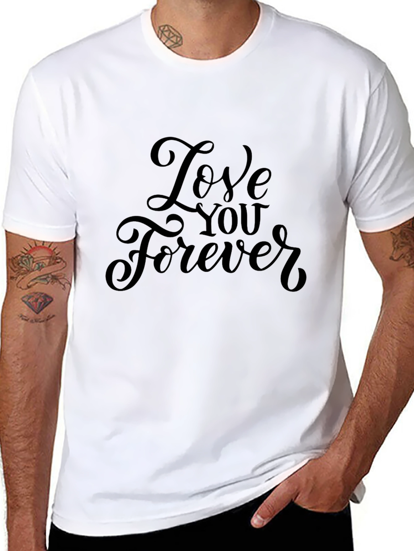 Love You Forever Black Graphic Tee