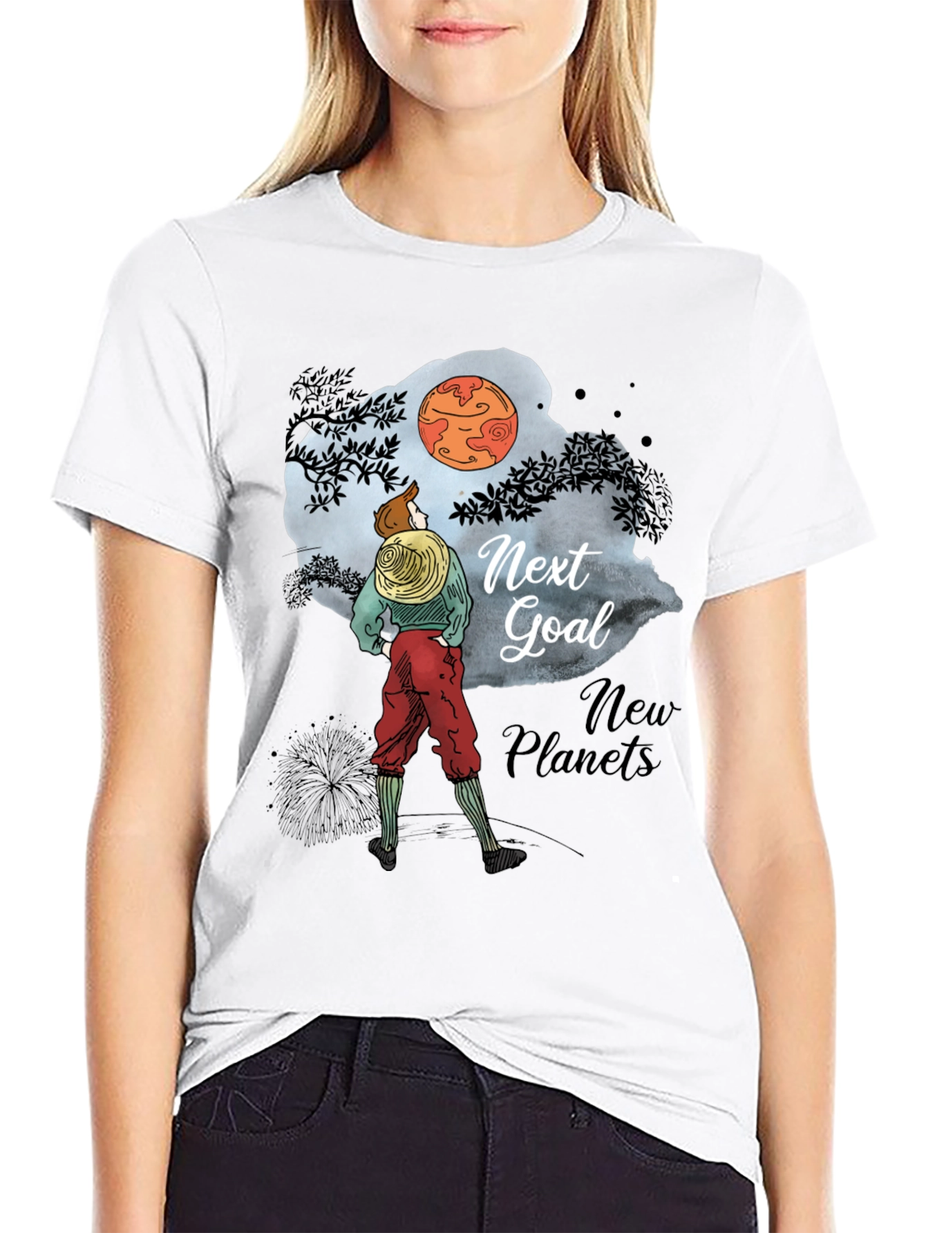 Next Goal New Planets Graphic T-Shirt