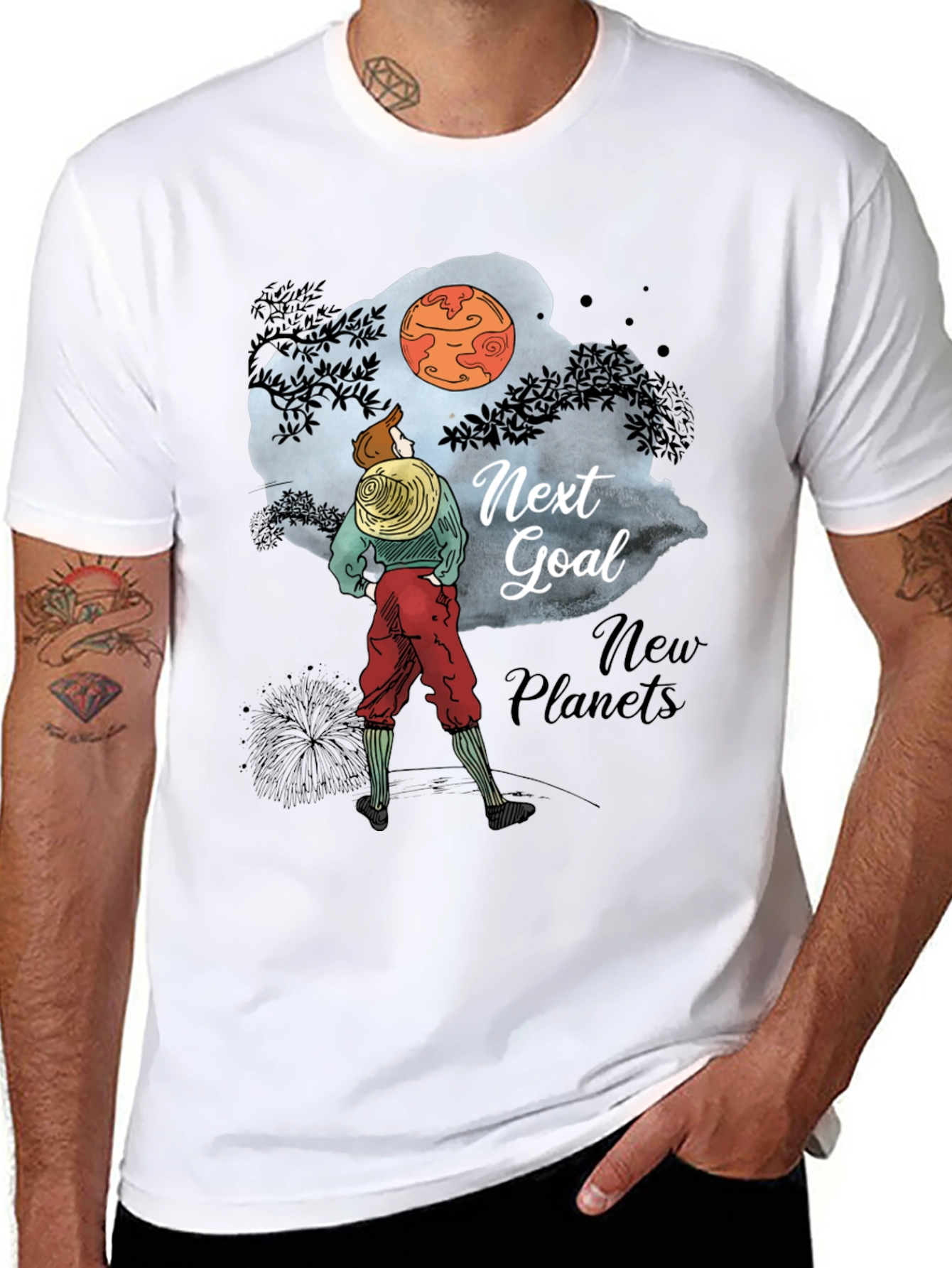 Next Goal New Planets Graphic T-Shirt
