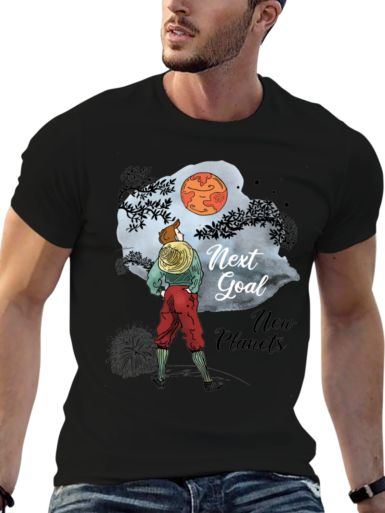 Next Goal New Planets Graphic T-Shirt