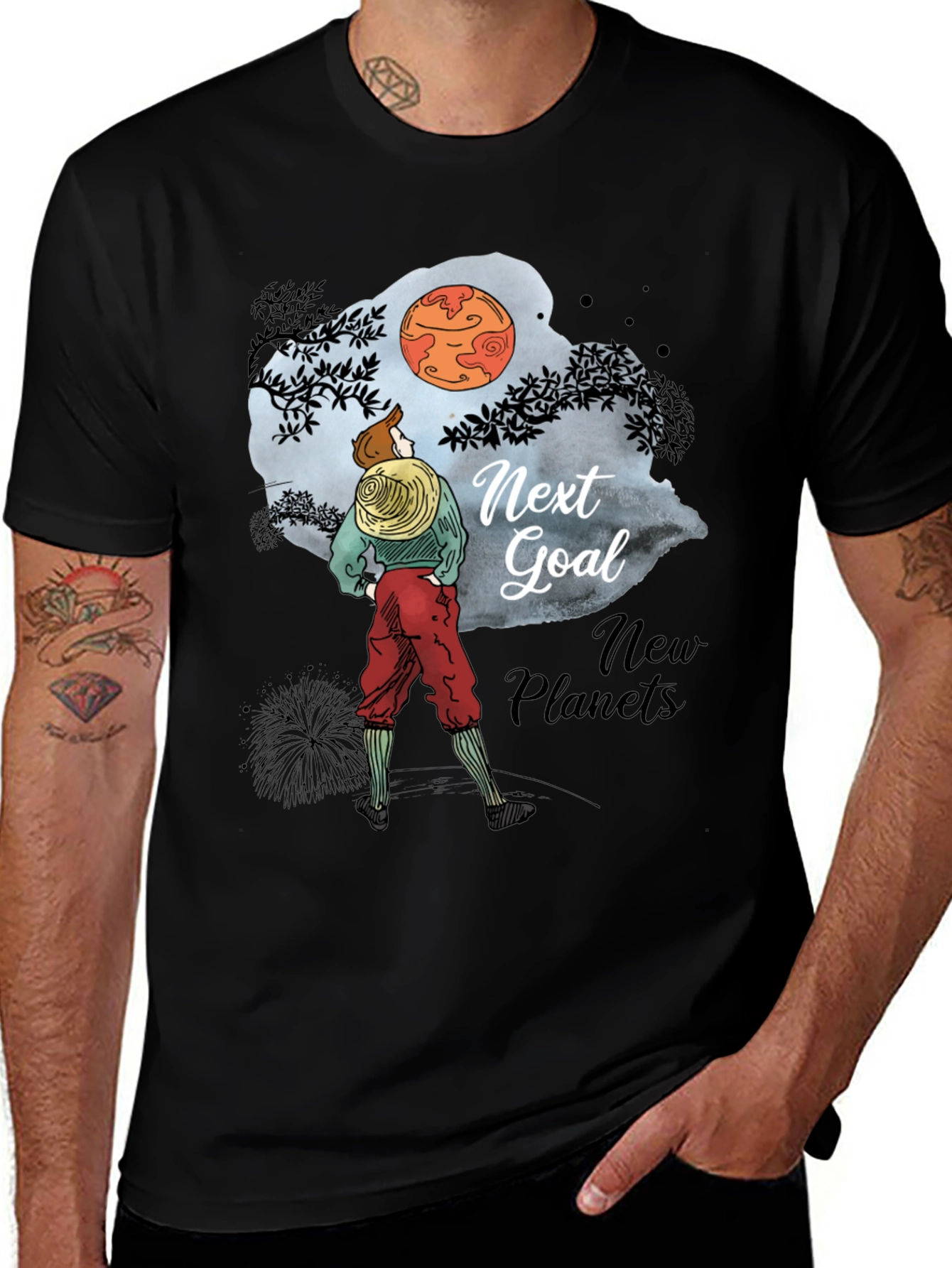 Next Goal New Planets Graphic T-Shirt