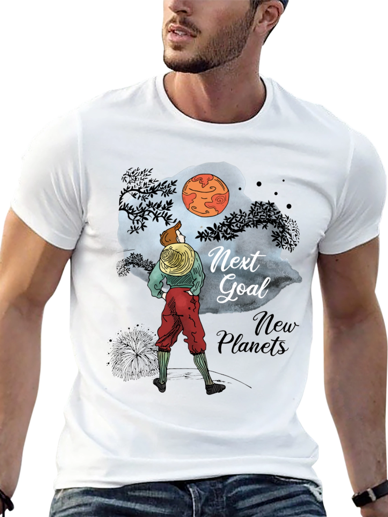 Next Goal New Planets Graphic T-Shirt