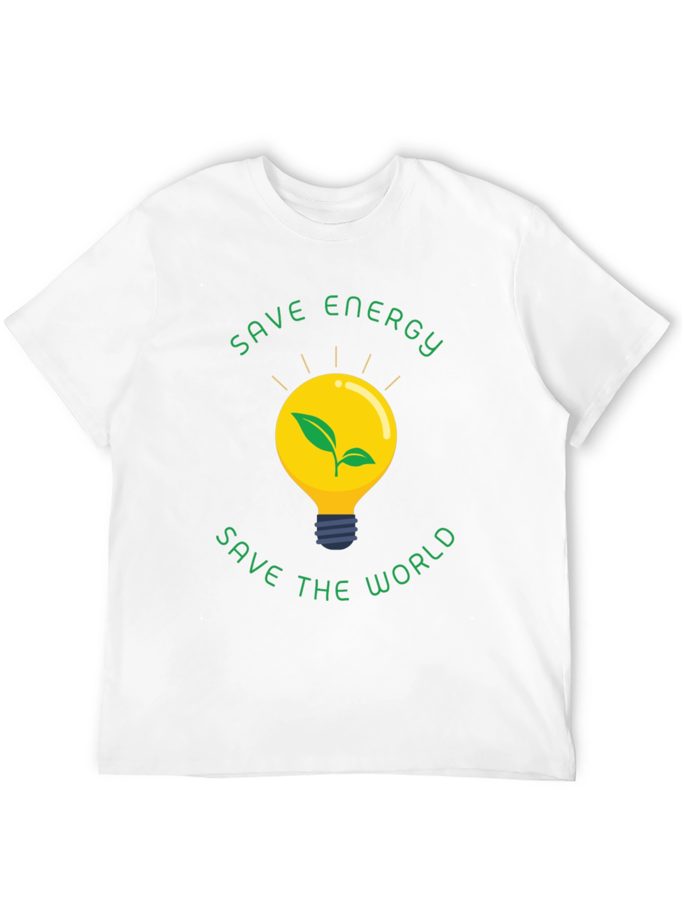 Eco-Friendly Save Energy Save the World Black T-Shirt