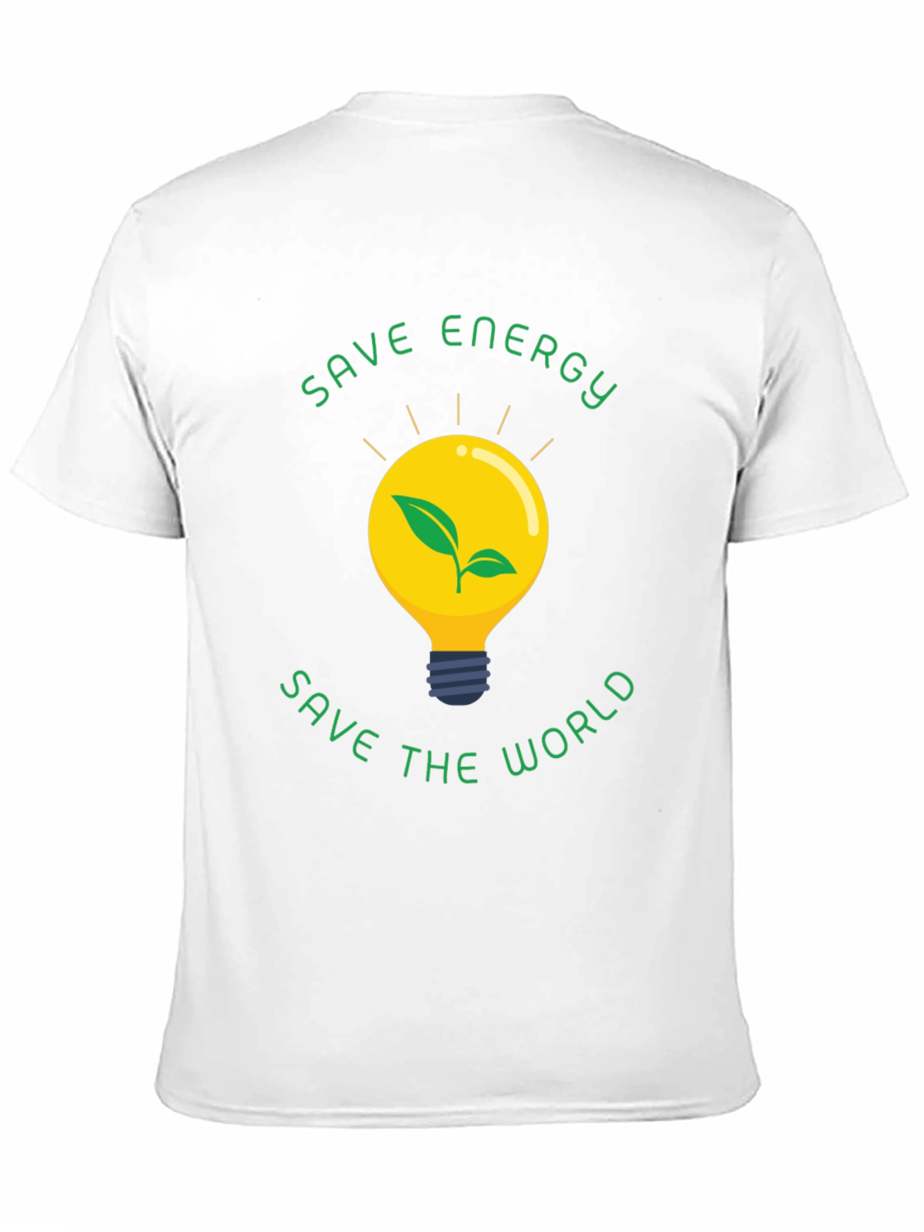 Eco-Friendly Save Energy Save the World Black T-Shirt