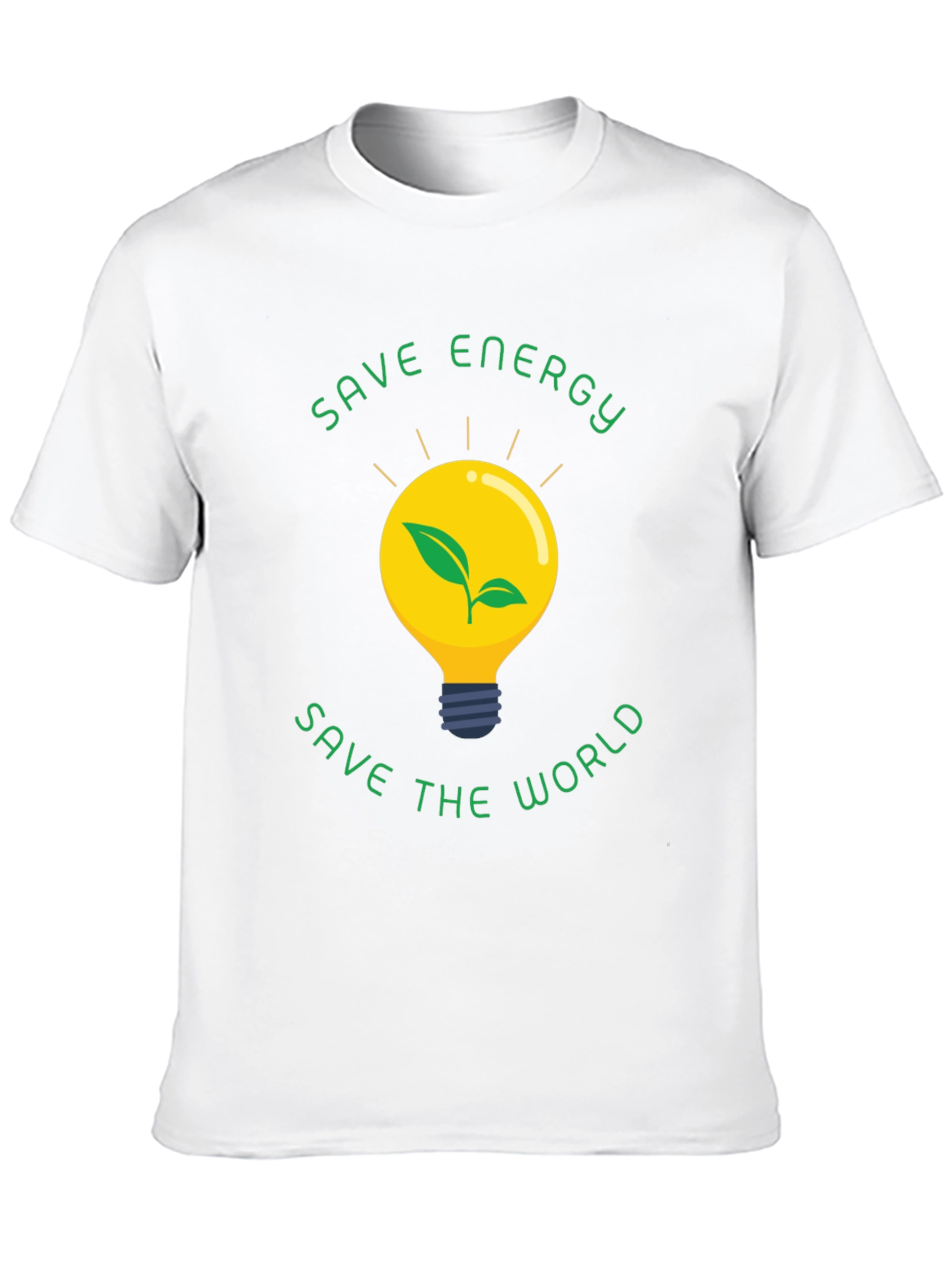 Eco-Friendly Save Energy Save the World Black T-Shirt