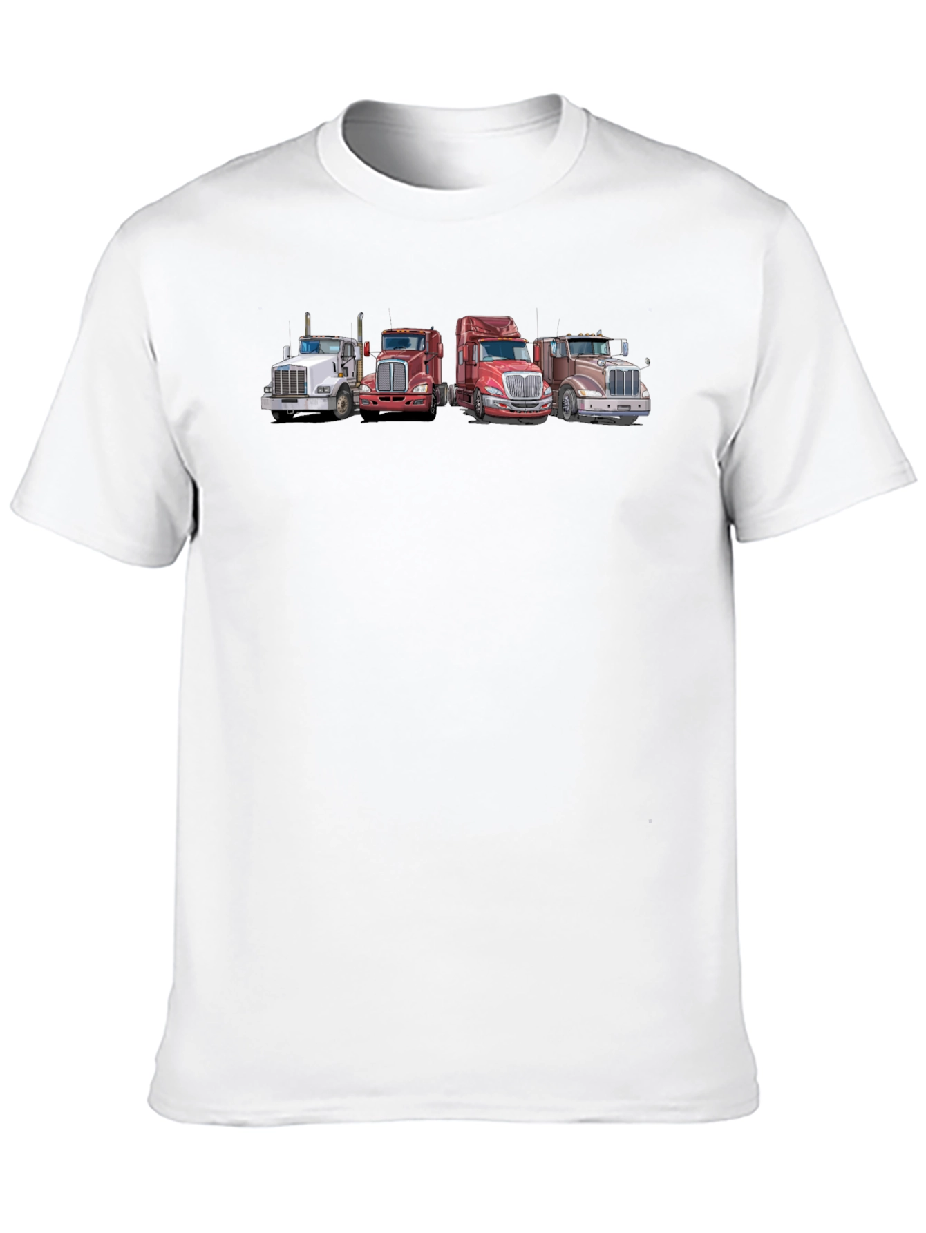 Truck Lineup Graphic Tee - Classic Trucker Style