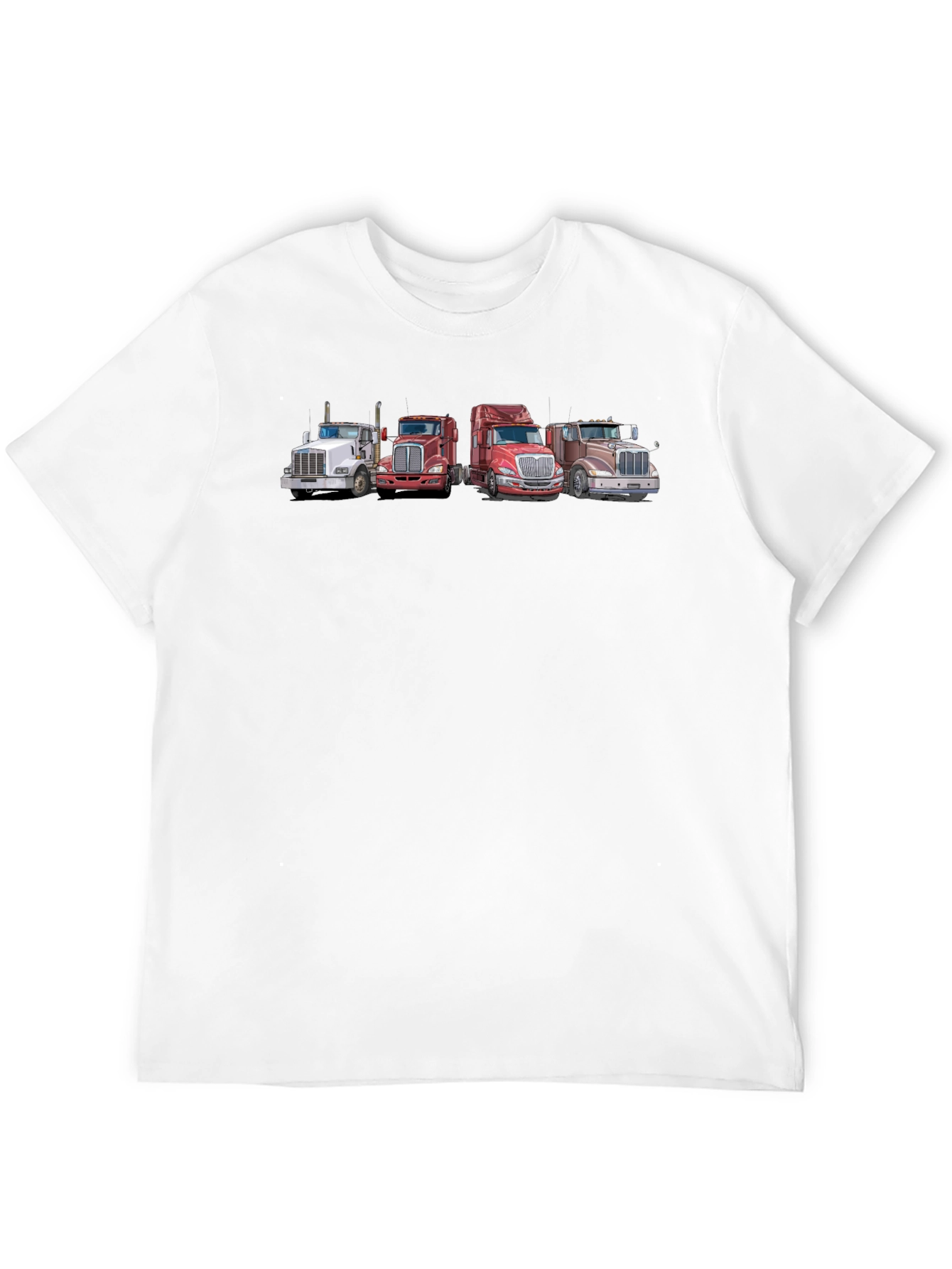 Truck Lineup Graphic Tee - Classic Trucker Style