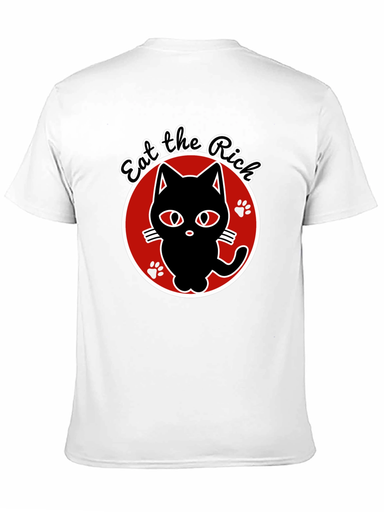 Eat the Rich Black Cat Graphic T-Shirt