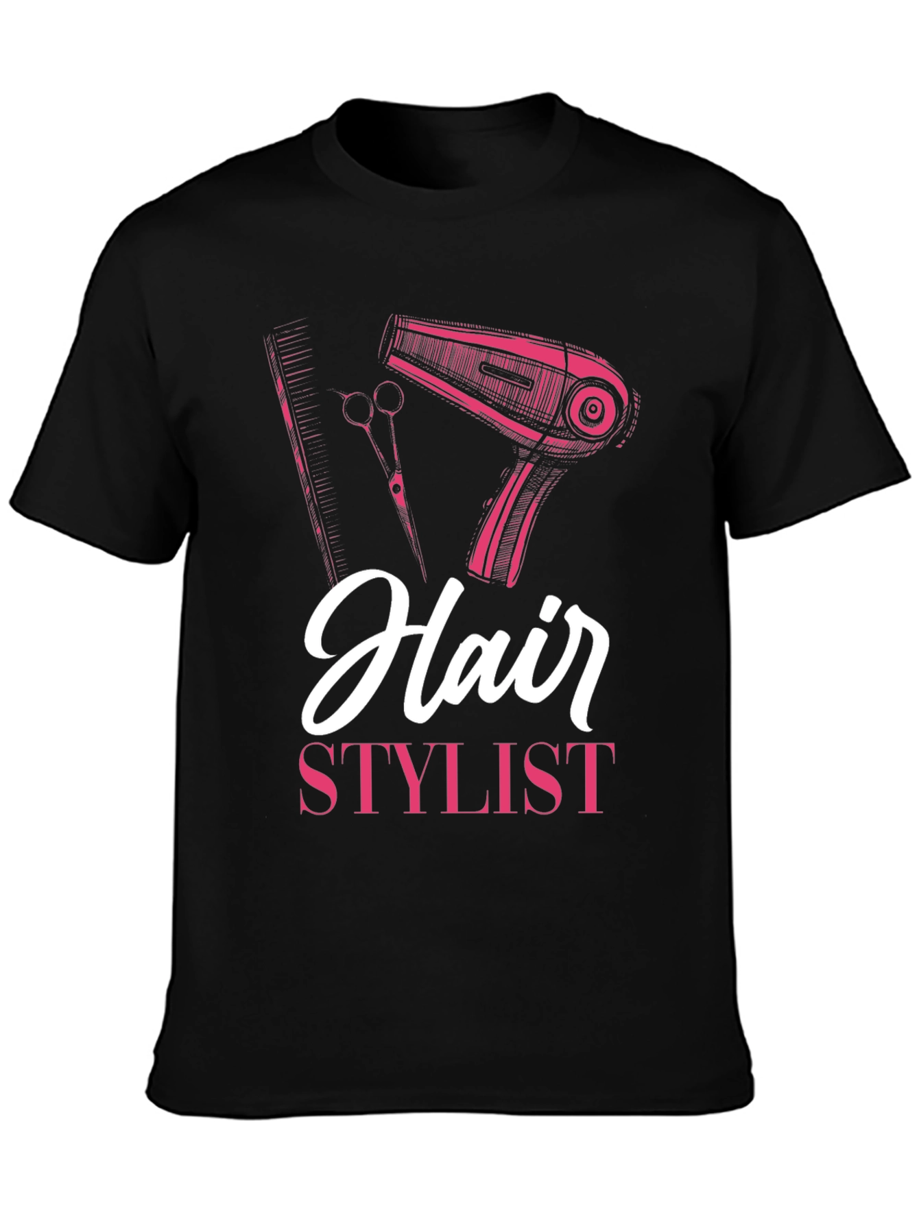 Hair Stylist Graphic T-Shirt - Black
