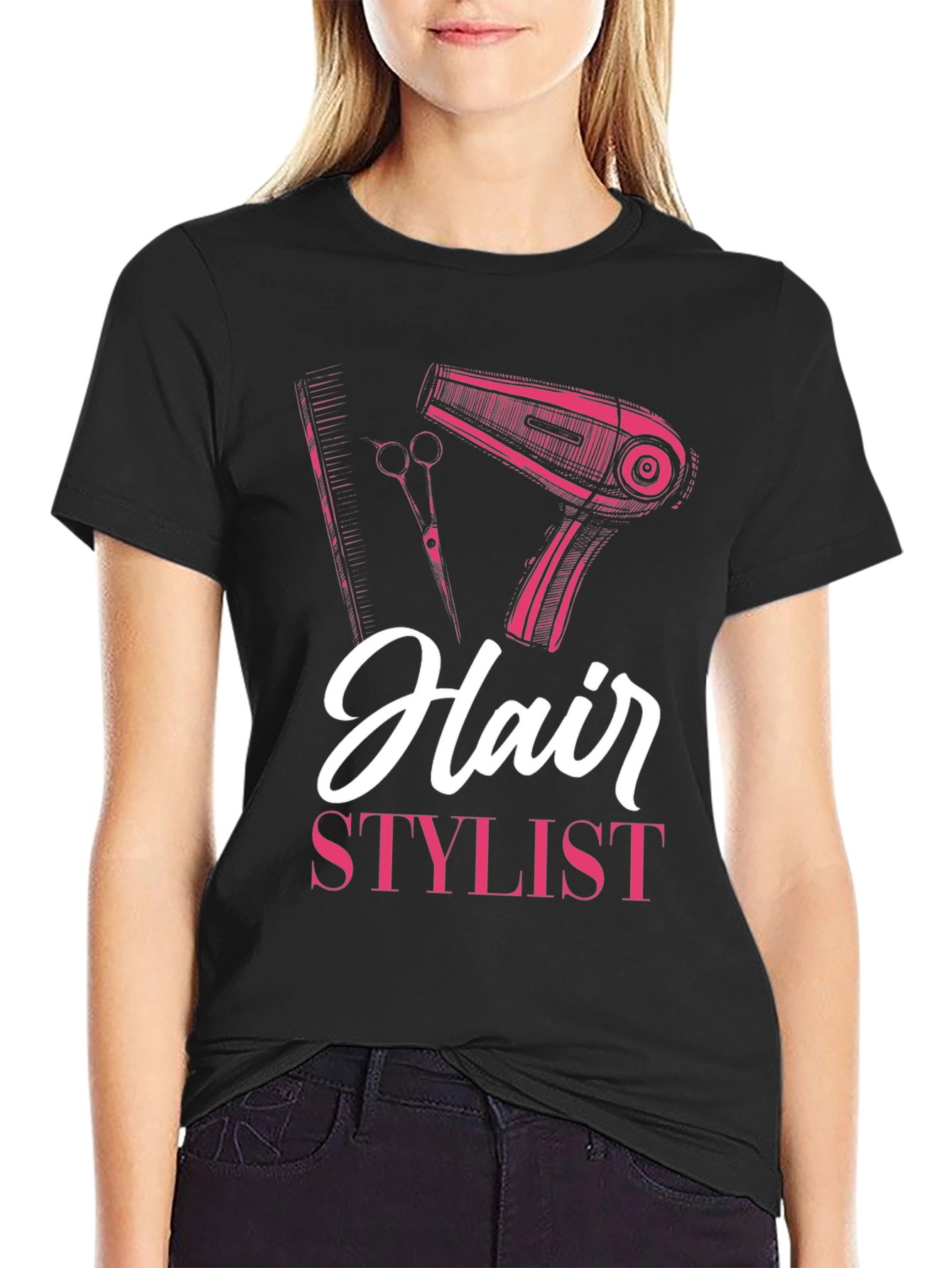 Hair Stylist Graphic T-Shirt - Black