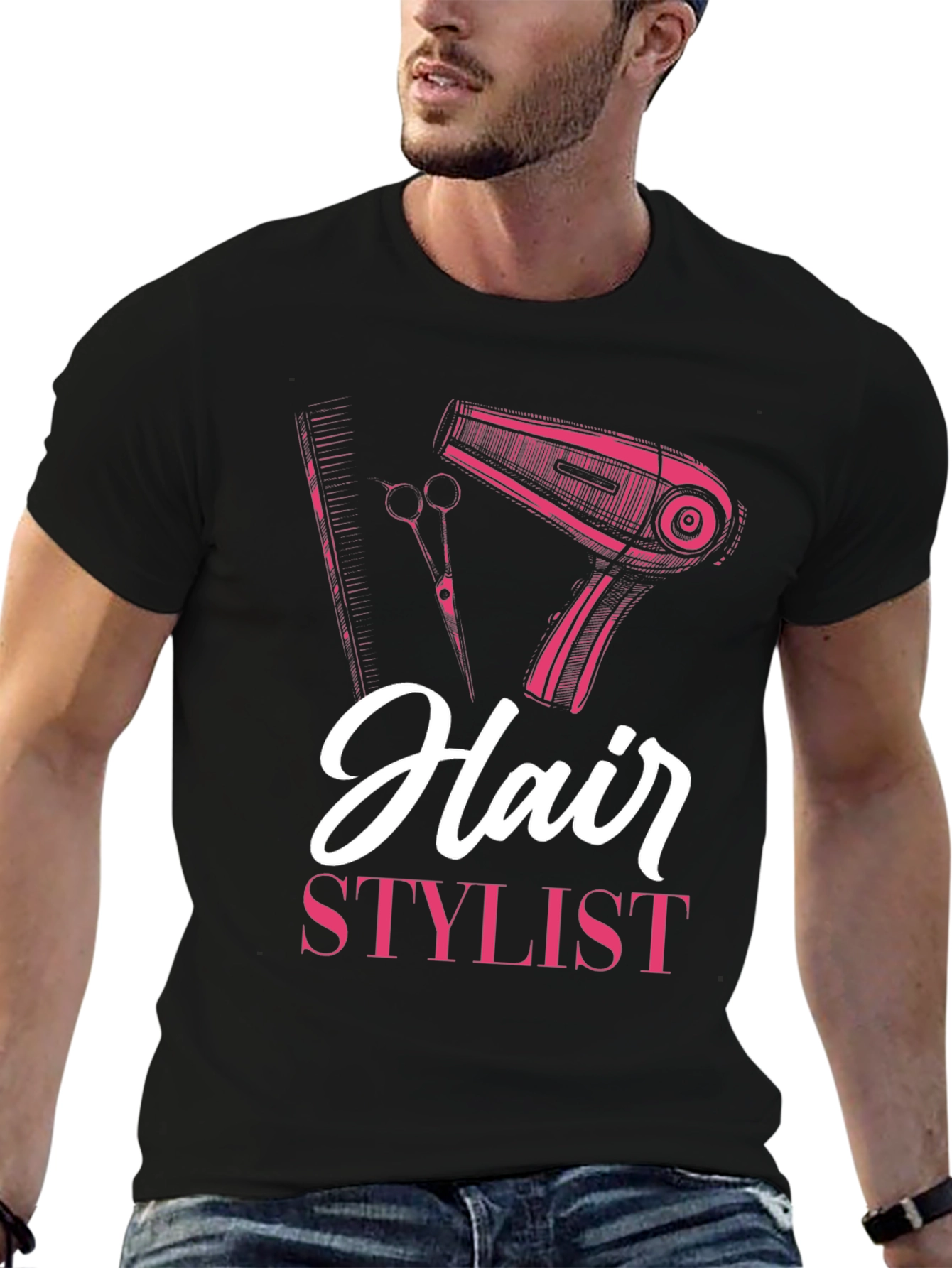 Hair Stylist Graphic T-Shirt - Black