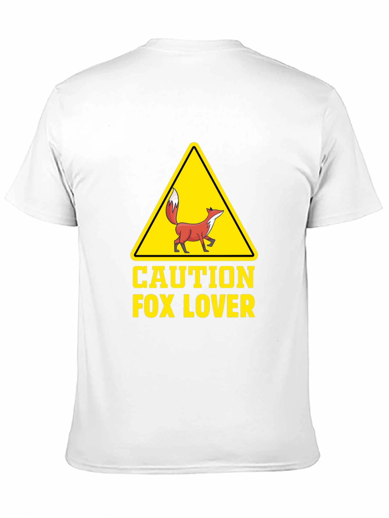 Caution Fox Lover Graphic T-Shirt - Unisex Crew Neck