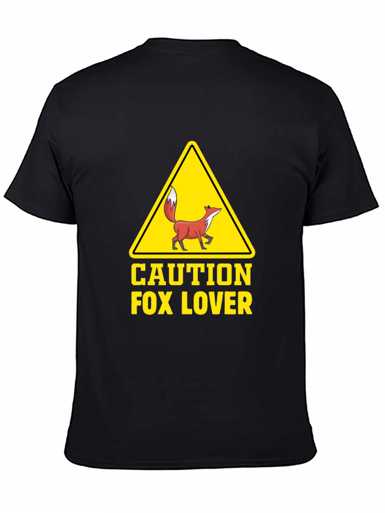 Caution Fox Lover Graphic T-Shirt - Unisex Crew Neck