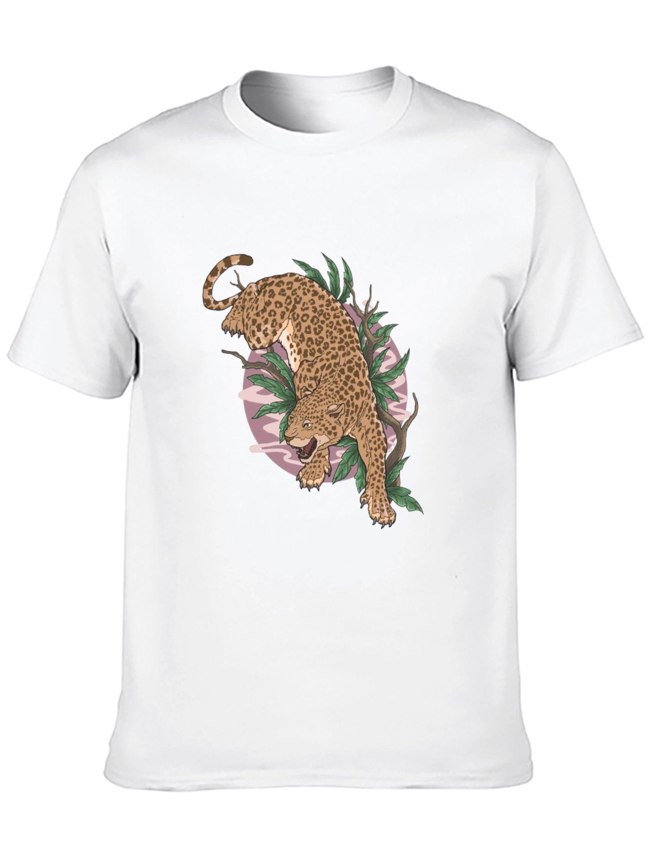 Leopard Graphic Print Black T-Shirt