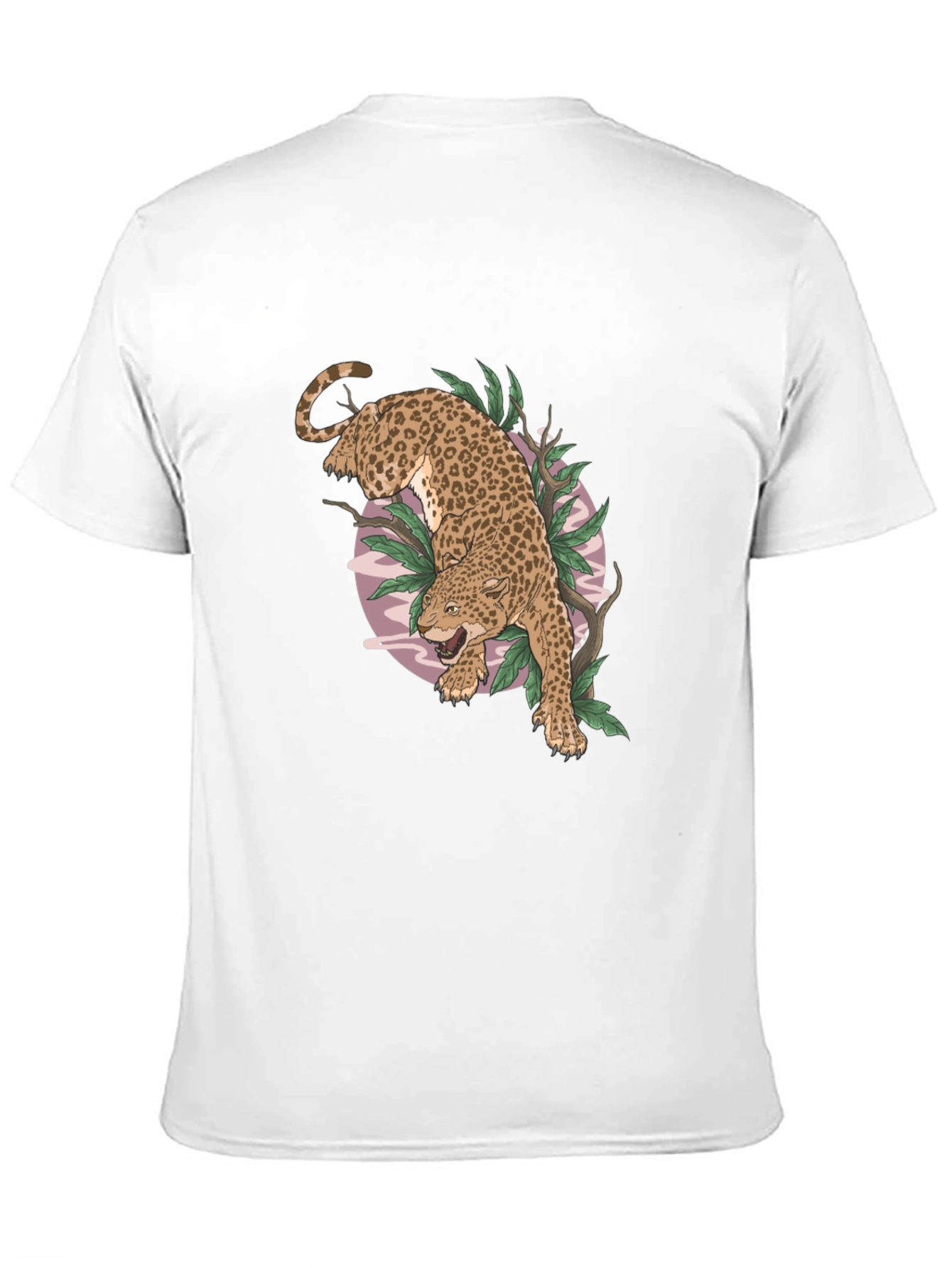 Leopard Graphic Print Black T-Shirt