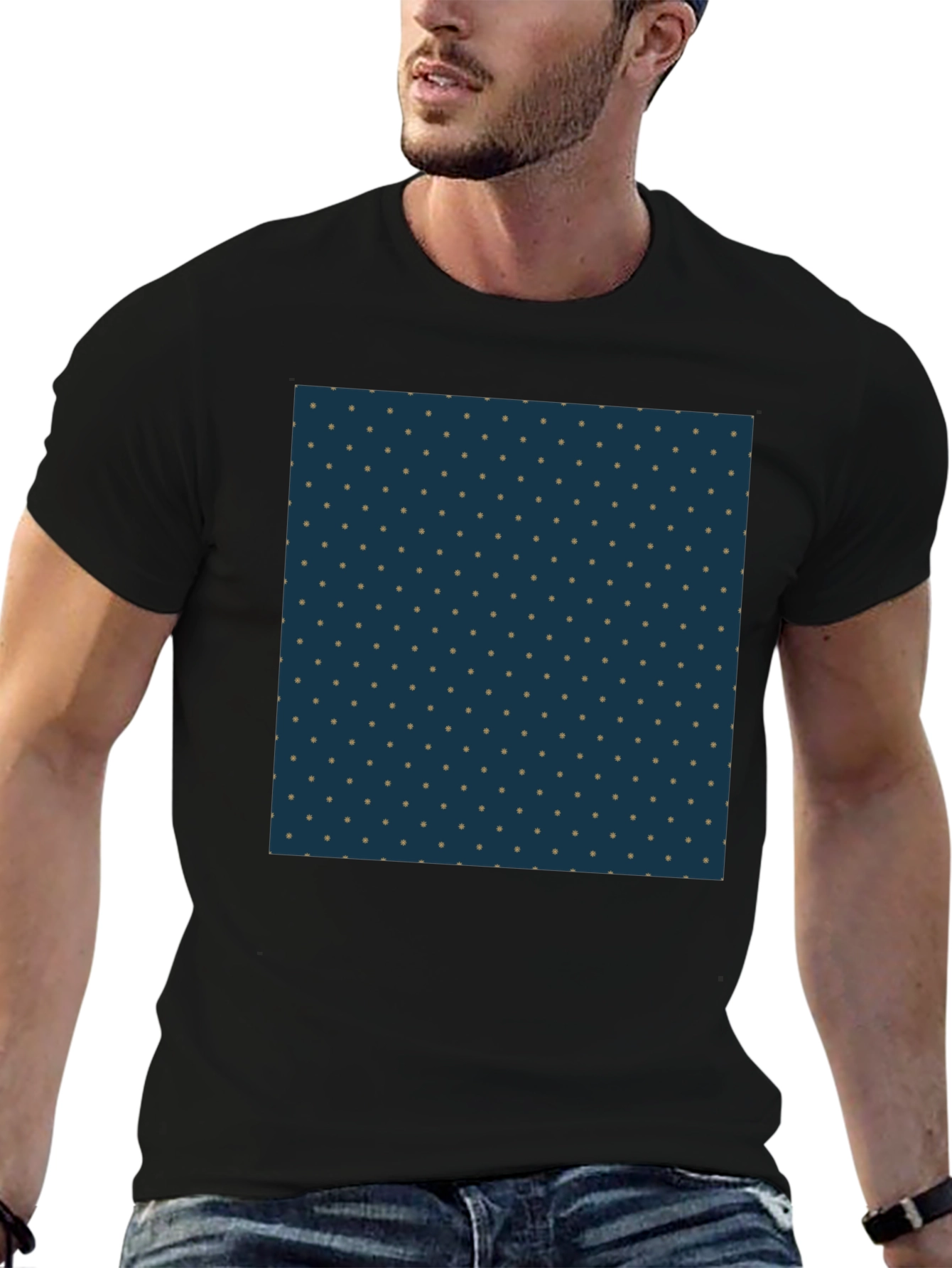 Navy Polka Dot Tee - Classic Casual Style