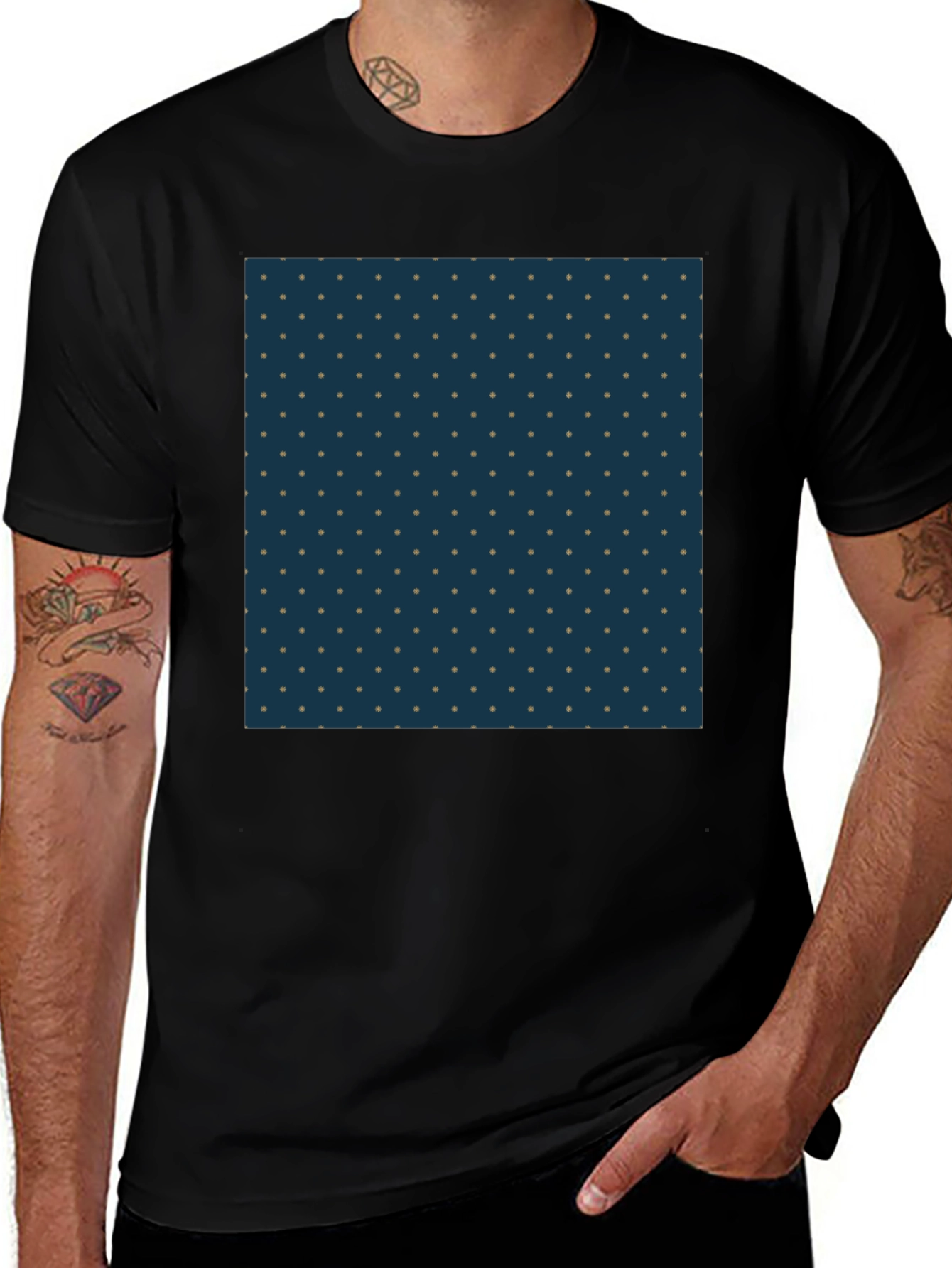 Navy Polka Dot Tee - Classic Casual Style