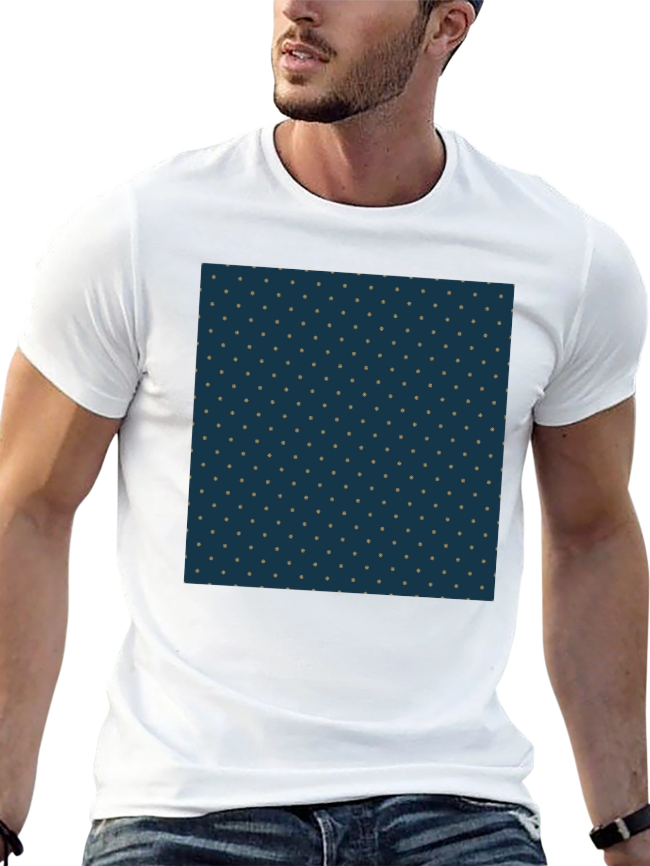 Navy Polka Dot Tee - Classic Casual Style