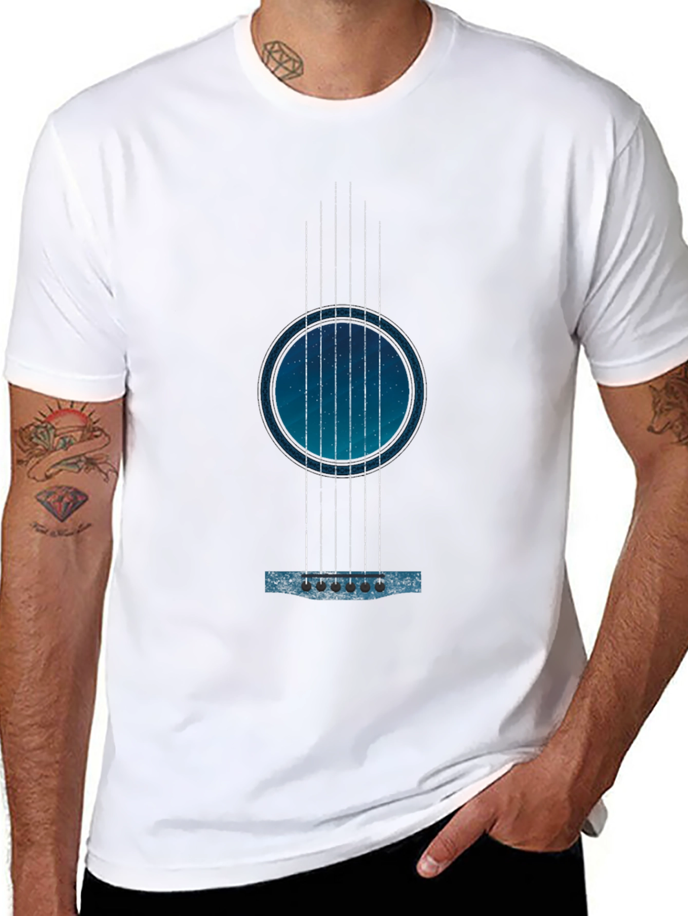 Guitar Galaxy Black T-Shirt